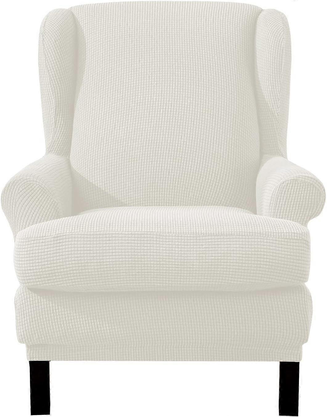 Stretch Armchair Sofa Cover Elastic Relax Fit Protector - White - Image 1