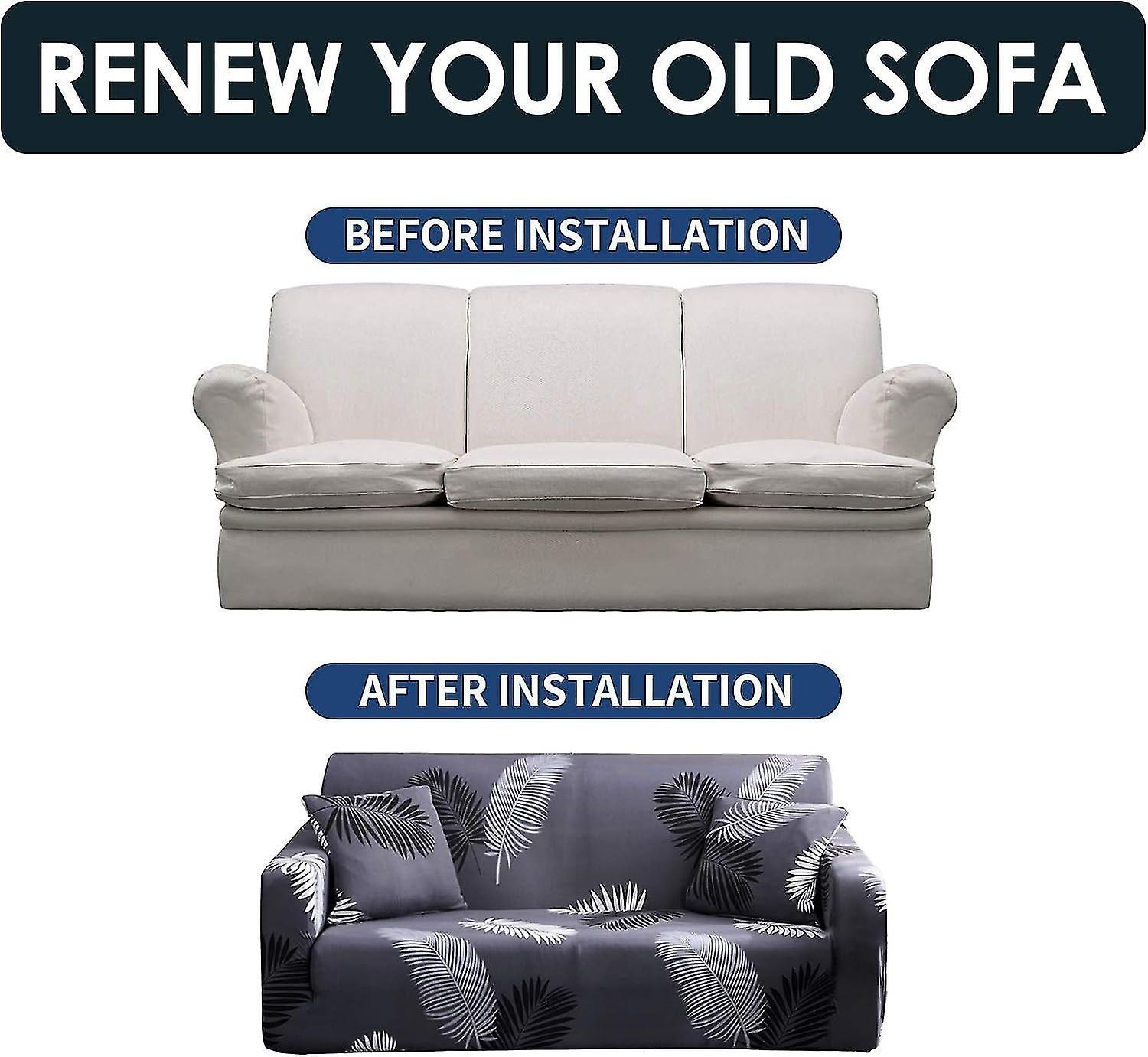 3 Seater Elastic Sofa Cover with Armrests Universal Sofa Protector - Image 5