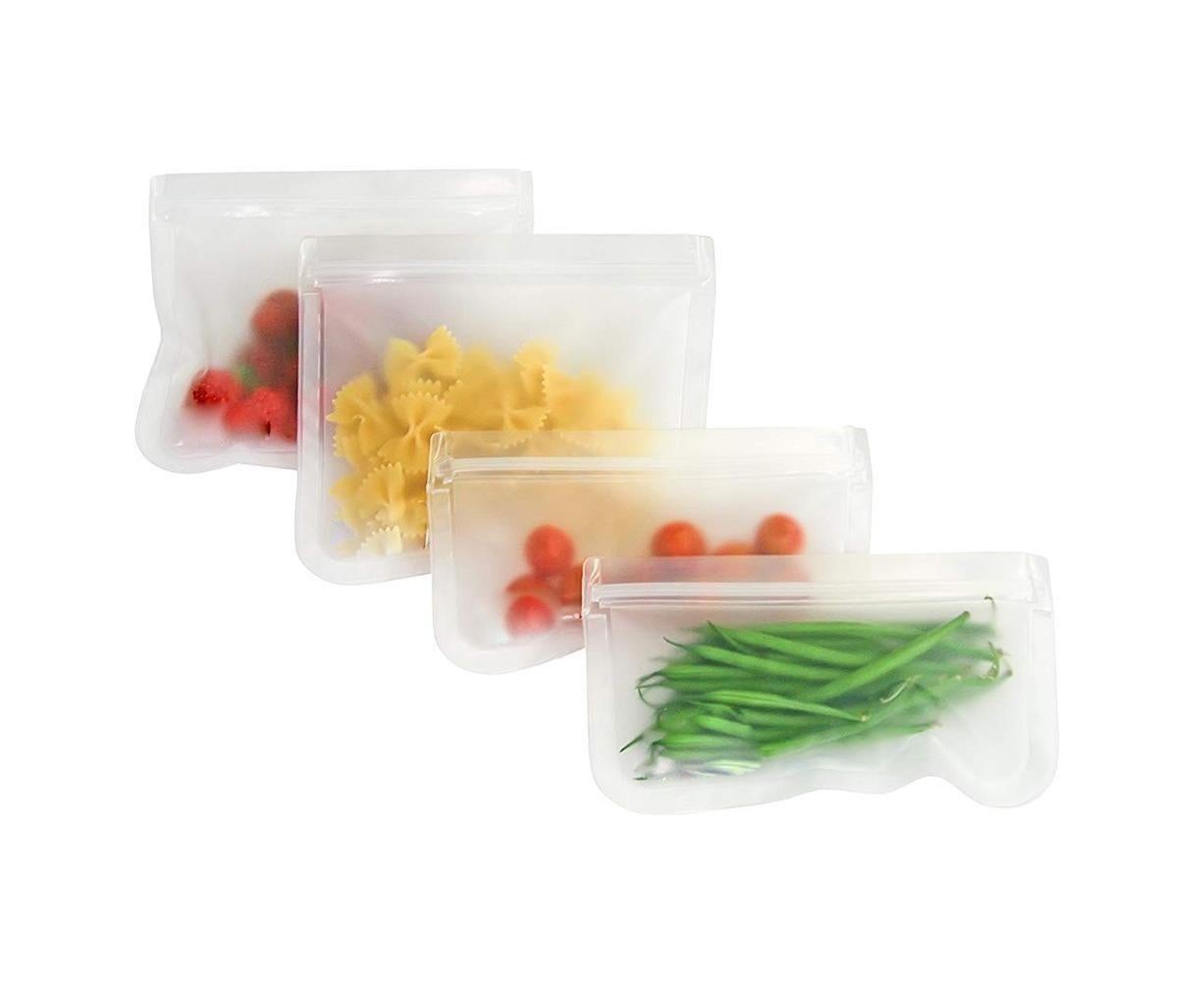 5Pcs Reusable Frosted Self Sealed Sandwiches Food Freezer Storage Bag Organizer - Image 3