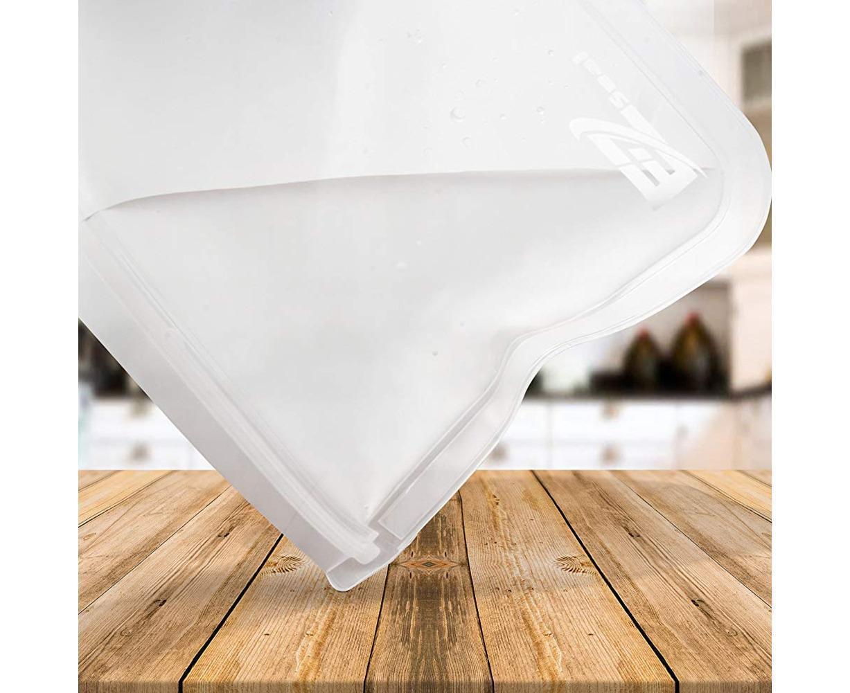 5Pcs Reusable Frosted Self Sealed Sandwiches Food Freezer Storage Bag Organizer - Image 5