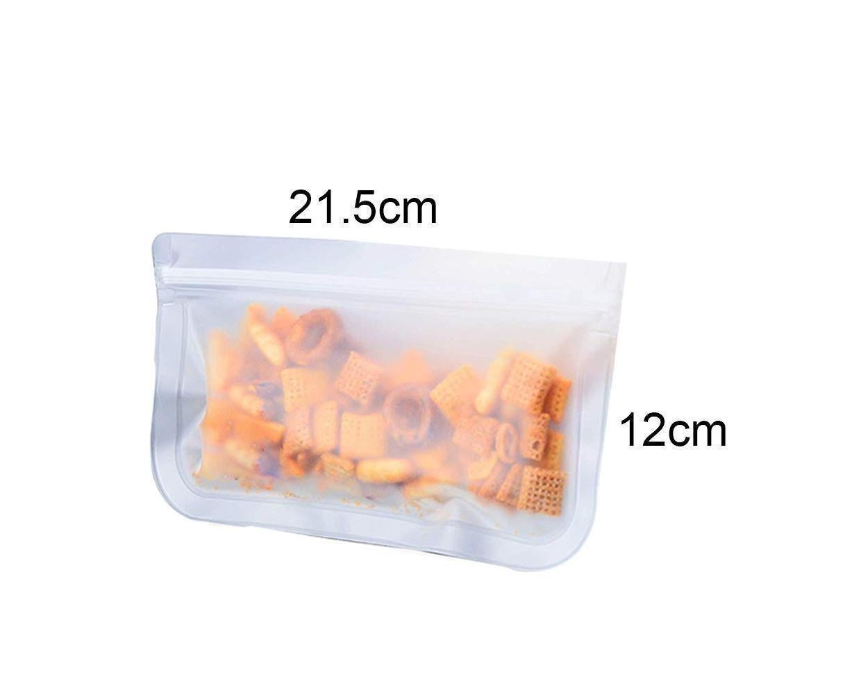 5Pcs Reusable Frosted Self Sealed Sandwiches Food Freezer Storage Bag Organizer - Image 8