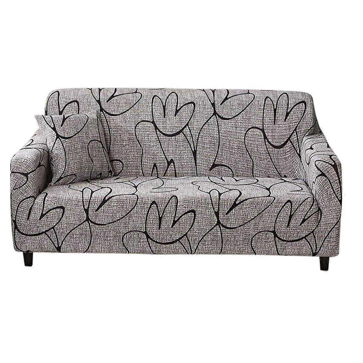 2 Seater Waterproof Elastic Sofa Cover Set Dustproof Sofa Protector with Cushion Mat 145-180cm - Image 1