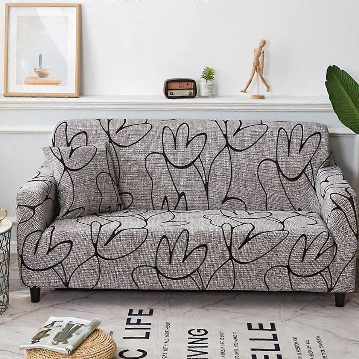 2 Seater Waterproof Elastic Sofa Cover Set Dustproof Sofa Protector with Cushion Mat 145-180cm - Image 2