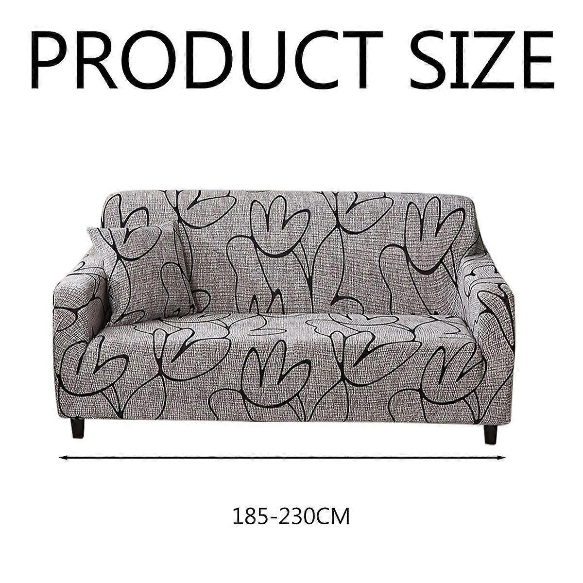 2 Seater Waterproof Elastic Sofa Cover Set Dustproof Sofa Protector with Cushion Mat 145-180cm - Image 4