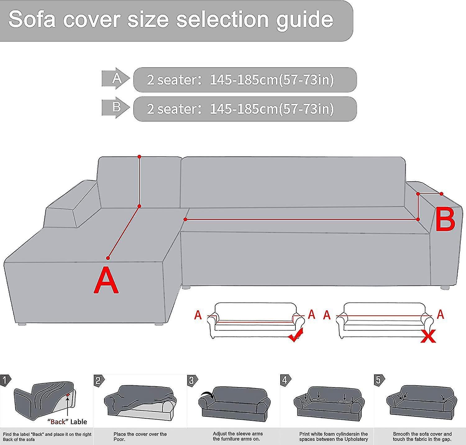 Stretch 3 Seater Sofa Cover Elastic Couch Protector - Image 2