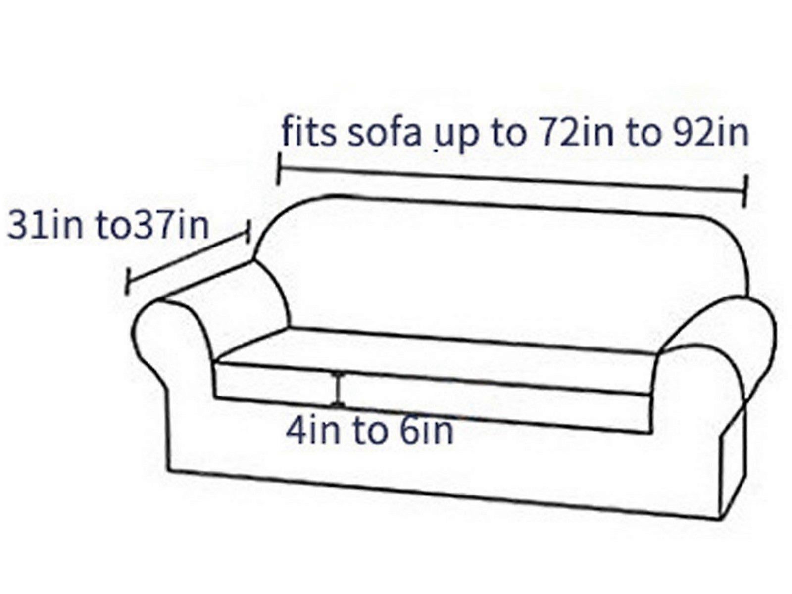 Stretch Sofa Cover for 3 Seats - Coffee Slipcover - Image 2