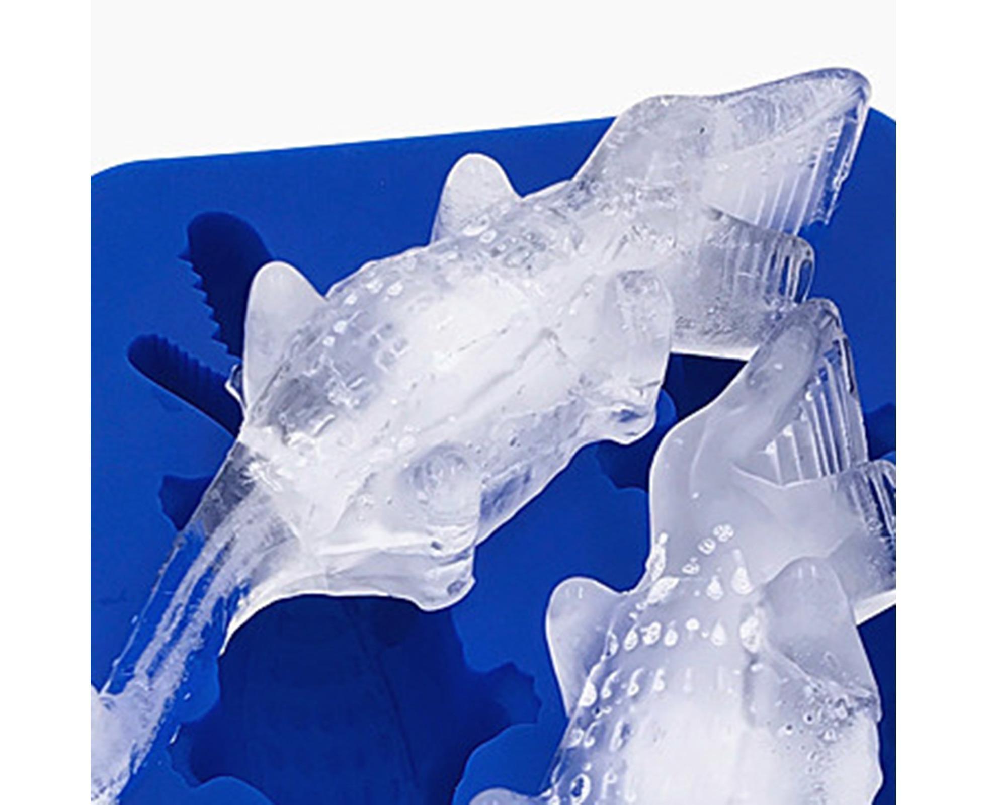 Ice Mould Tray Creative 3D Crocodile Shape Silicone Mold-Dark Blue - Image 4