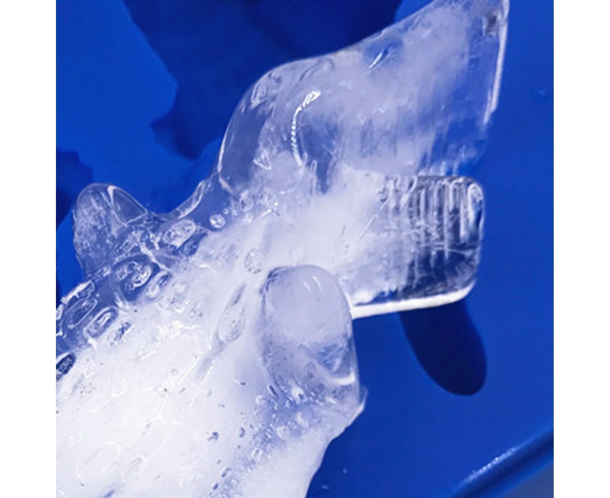 Ice Mould Tray Creative 3D Crocodile Shape Silicone Mold-Dark Blue - Image 5