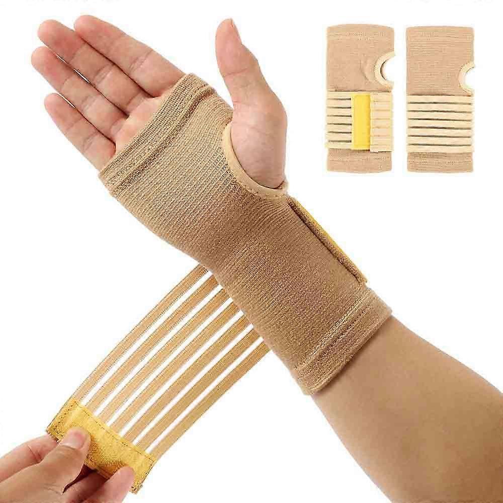 2-Pack Wrist Compression Wraps - Support Braces for Carpal Tunnel & Arthritis - Image 1
