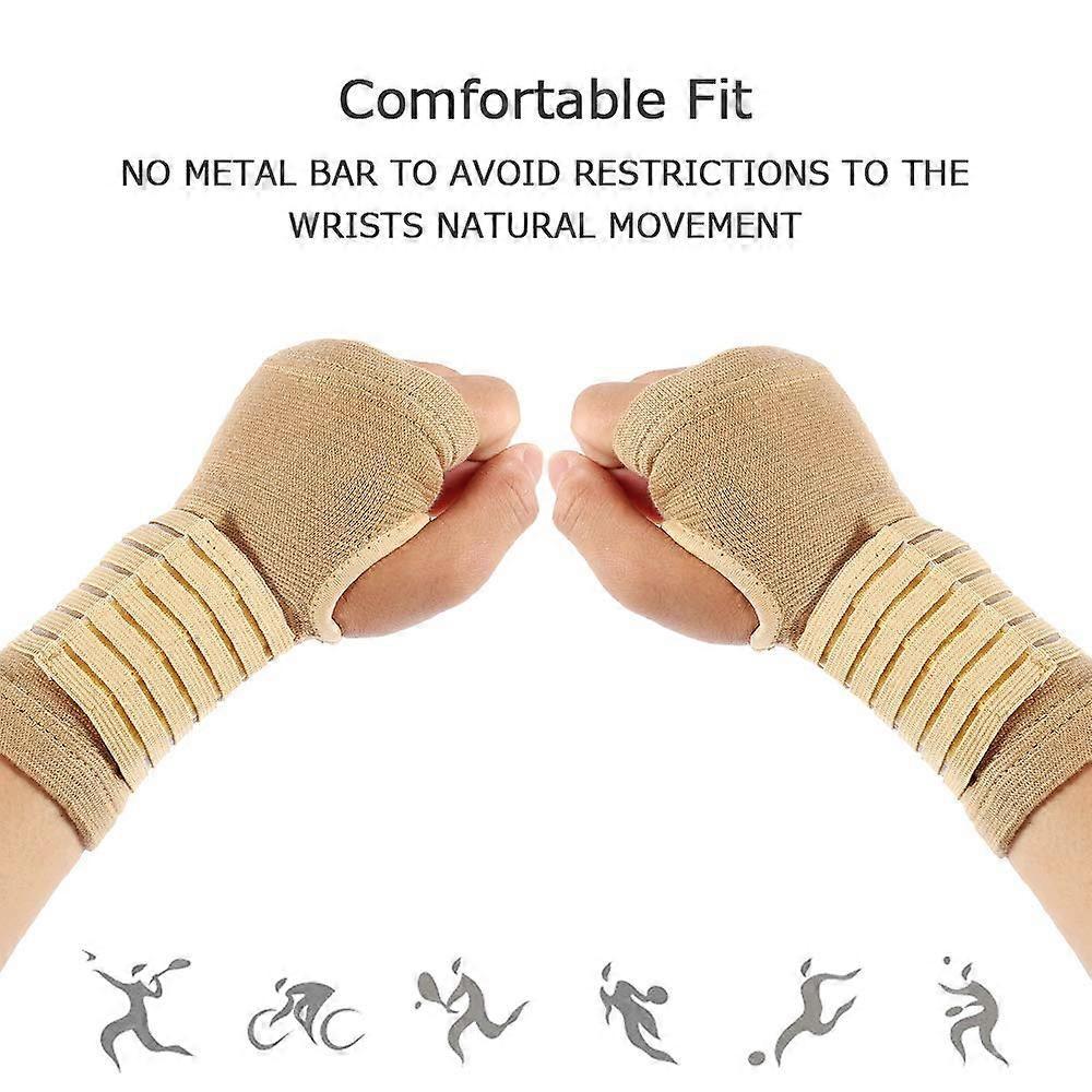 2-Pack Wrist Compression Wraps - Support Braces for Carpal Tunnel & Arthritis - Image 3