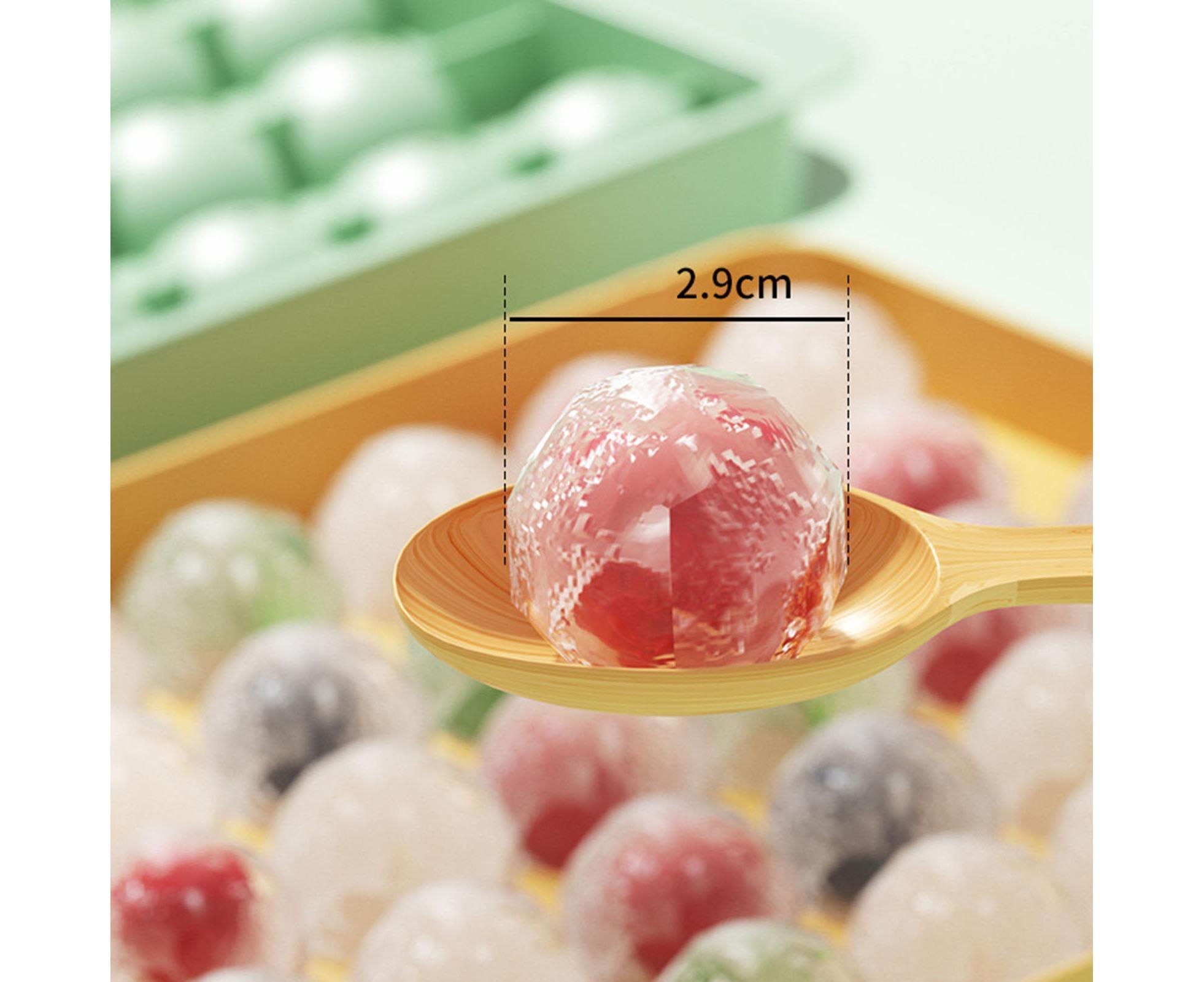 Ice Cube Mold Compartment Large Capacity PP Multi-grid Lidded Ice Ball Maker Kitchen Supplies-Yellow - Image 5