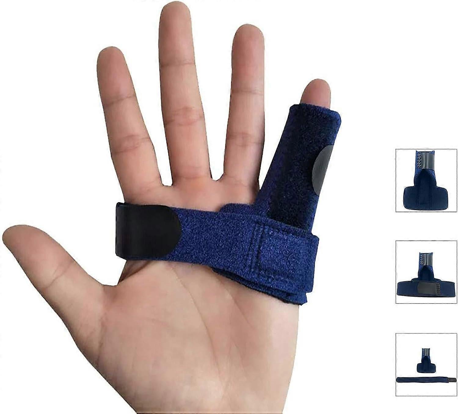 Finger Brace with Gel Sleeve - Adjustable Strap for Finger Support - Image 1