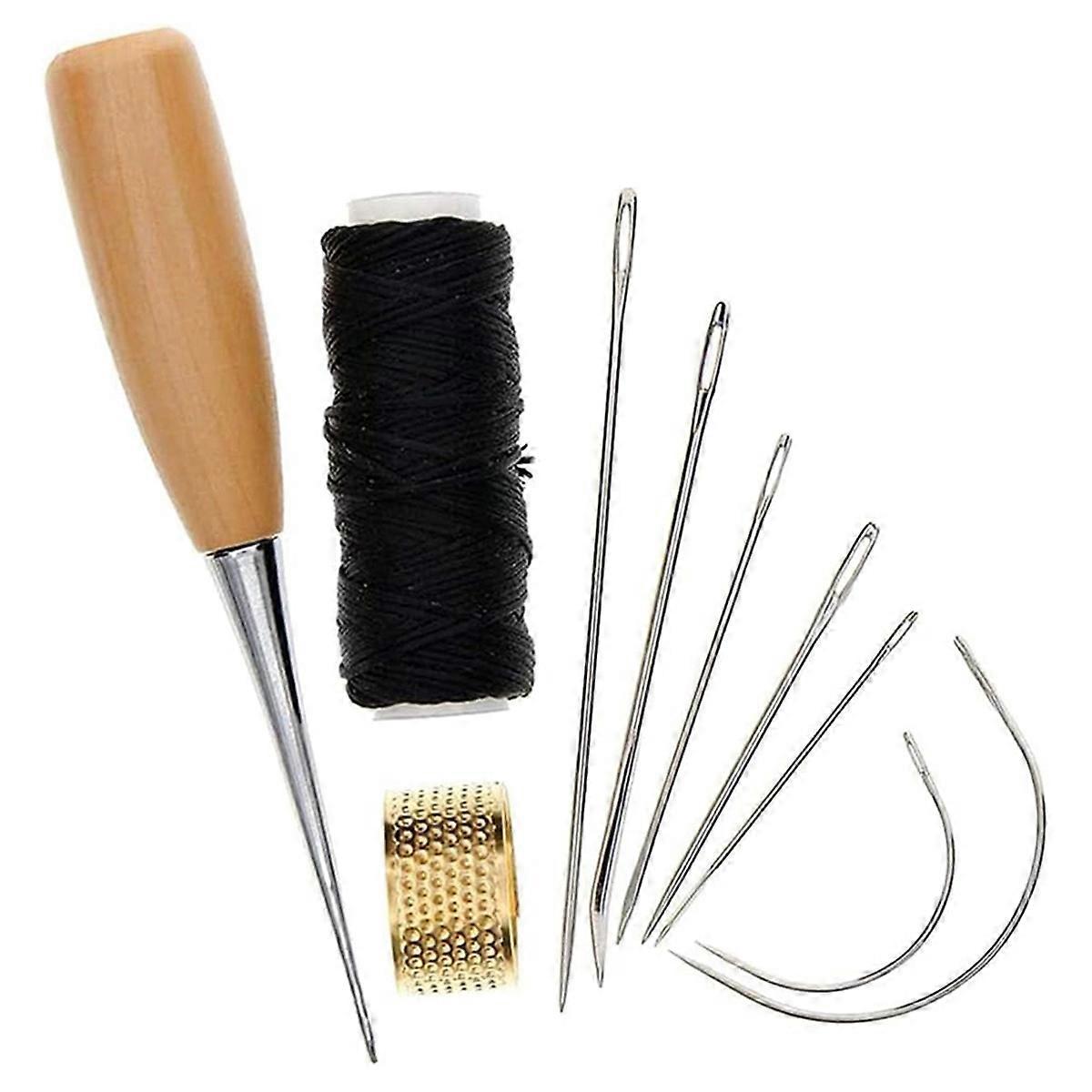 Sewing Awl Set - Leather Craft Stitching Tools for DIY Shoe Repair & Leather Projects - Image 1