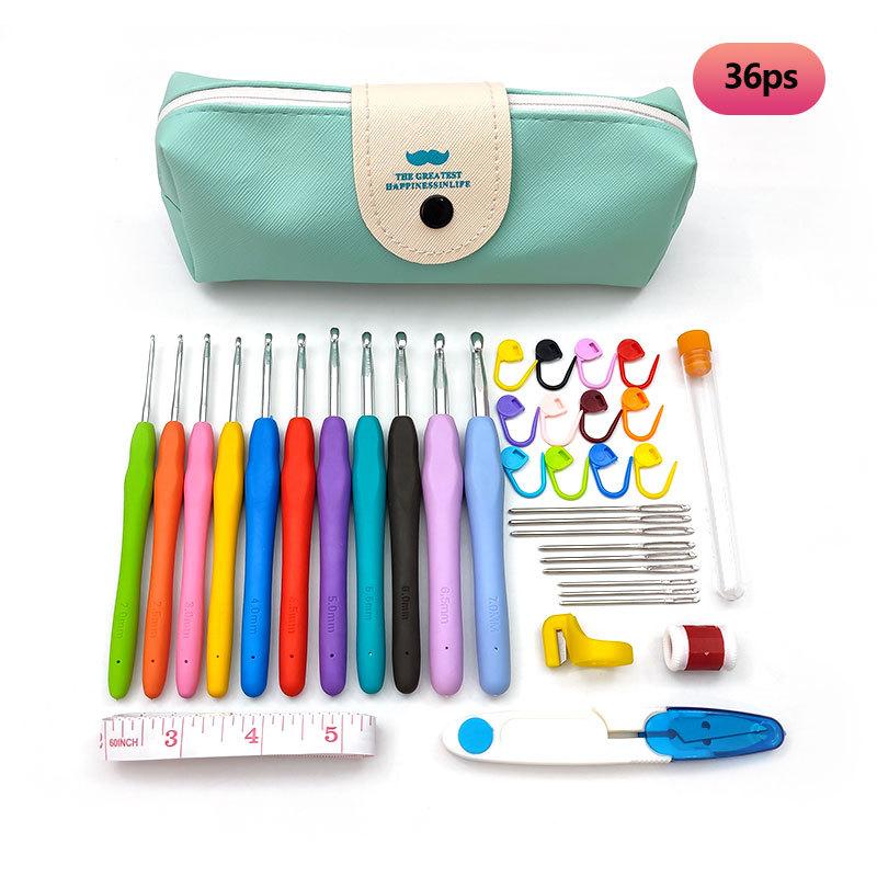 Crochet Hooks Kit - Ergonomic Knitting Needle Set for Beginners & DIY Crafts - Image 1