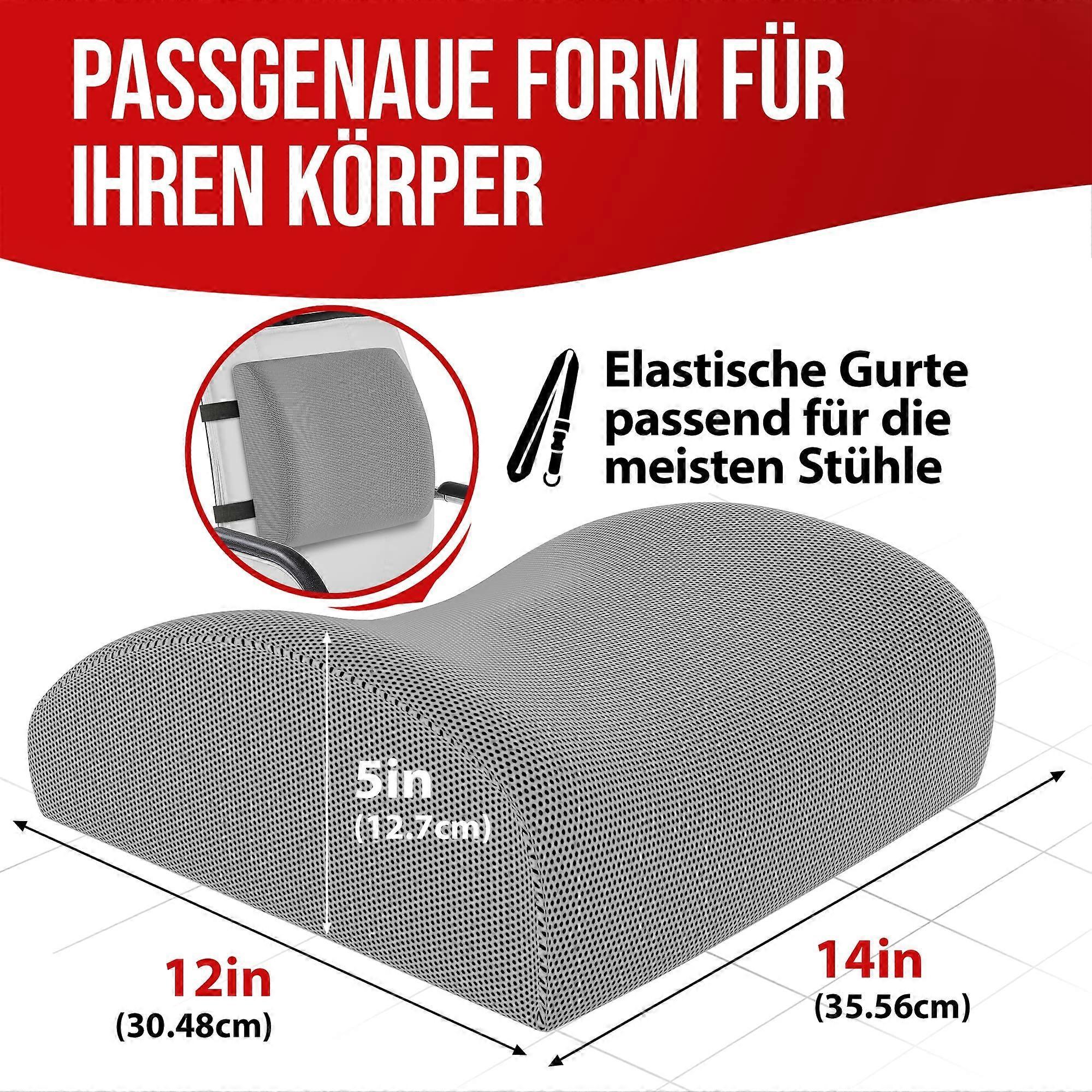 Orthopedic Seat Cushion - Memory Foam Lumbar Support for Office Chair & Car - Image 2