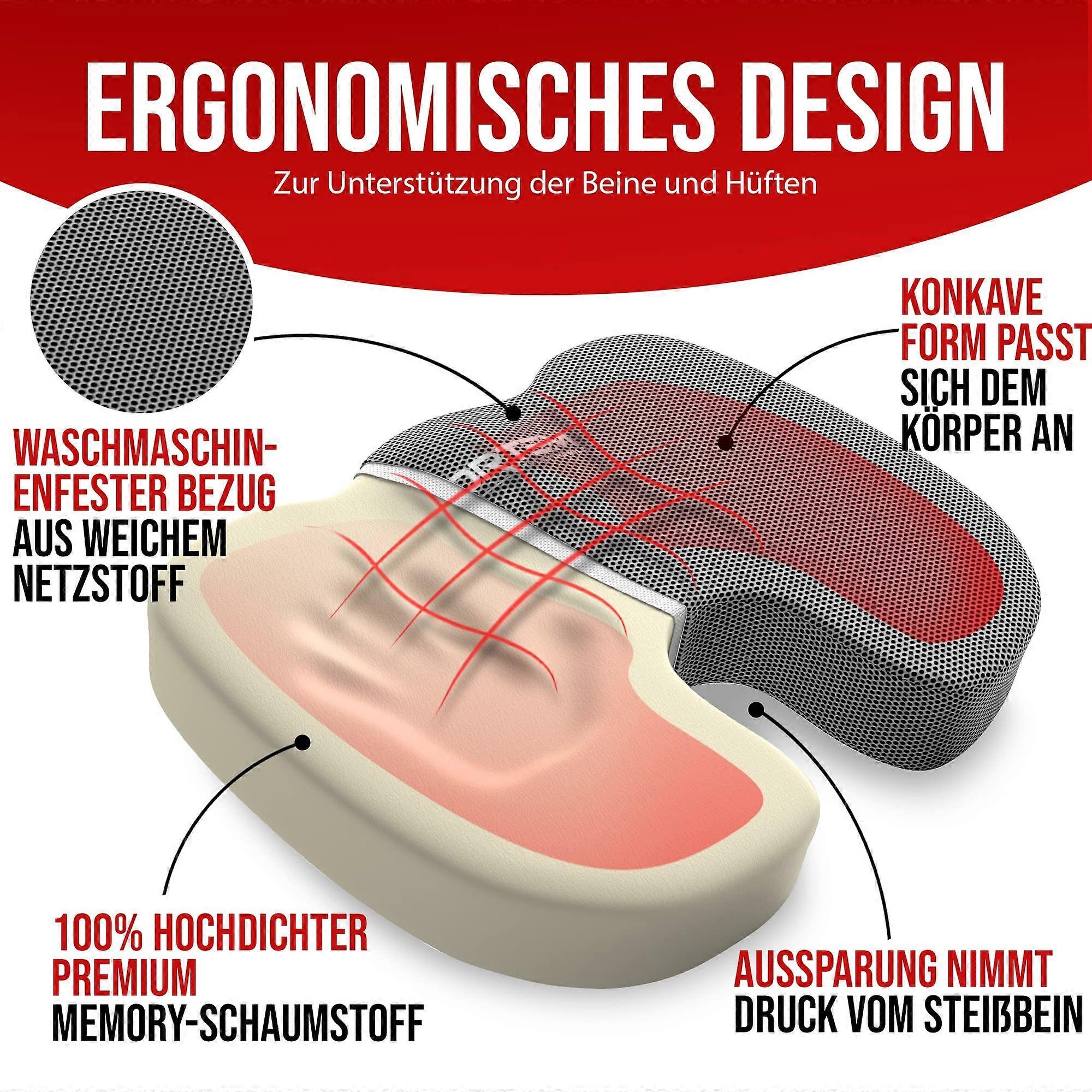 Orthopedic Seat Cushion - Memory Foam Lumbar Support for Office Chair & Car - Image 5