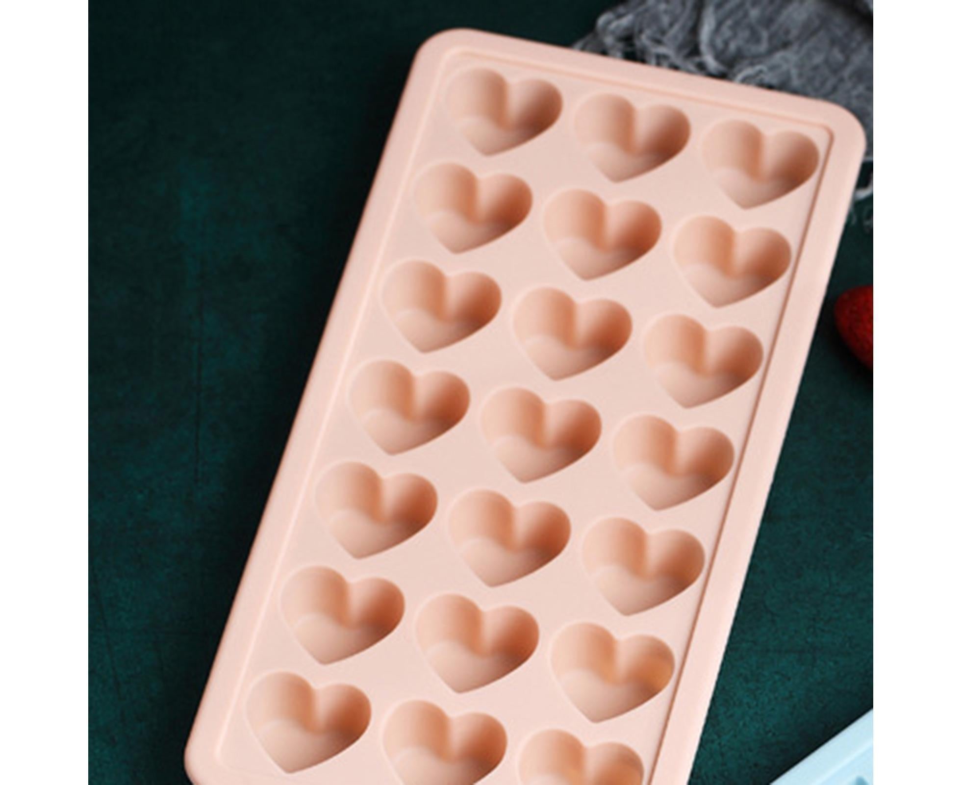 Ice Mold Portable Easy Clean Silicone Anti-slip Heart-shaped 21 Grids Ice Cube Mould for Home-Pink - Image 6