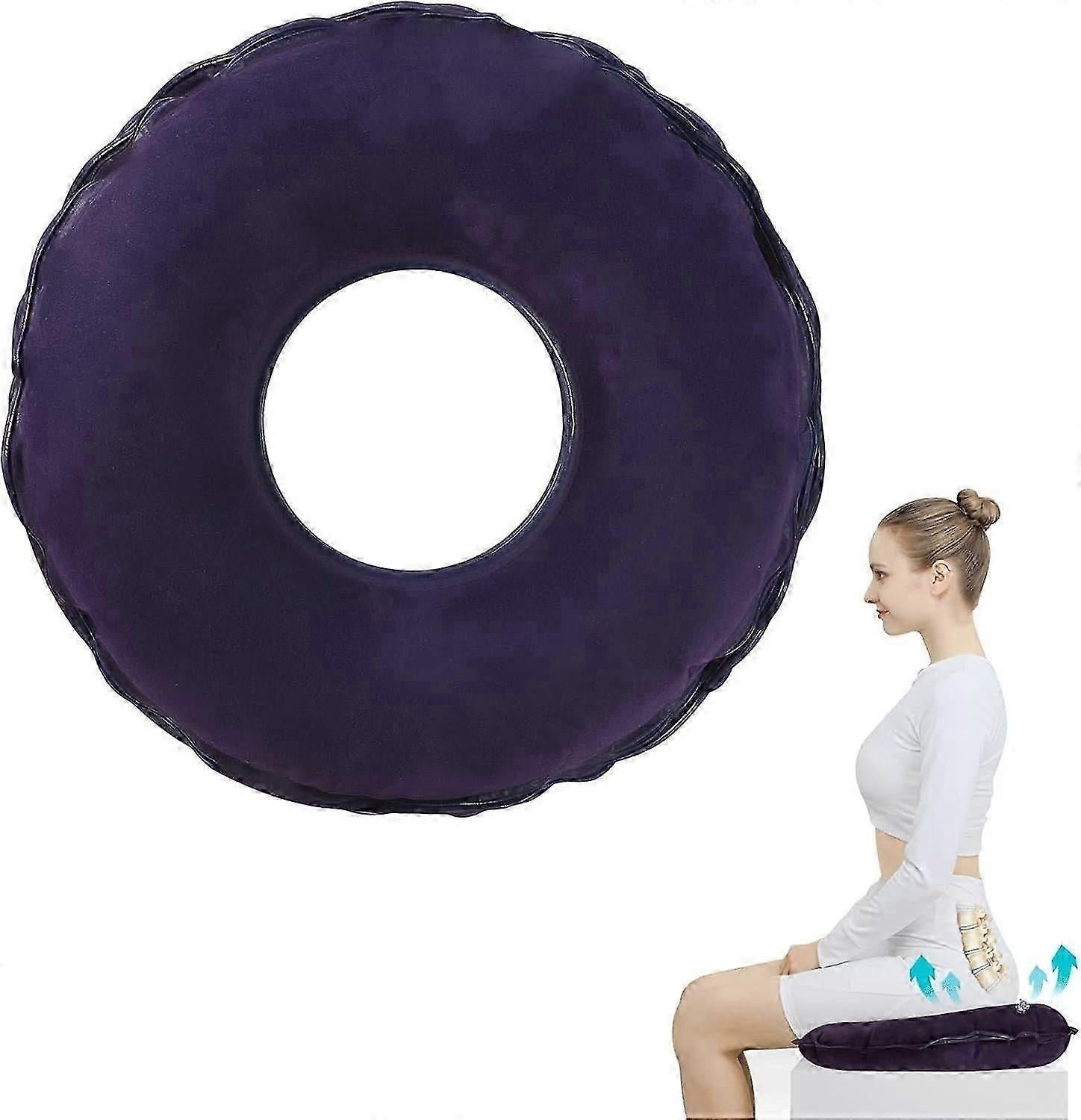Inflatable Ring Cushion - Orthopedic Seat Pad for Coccyx & Hemorrhoid Pain Relief - Image 1