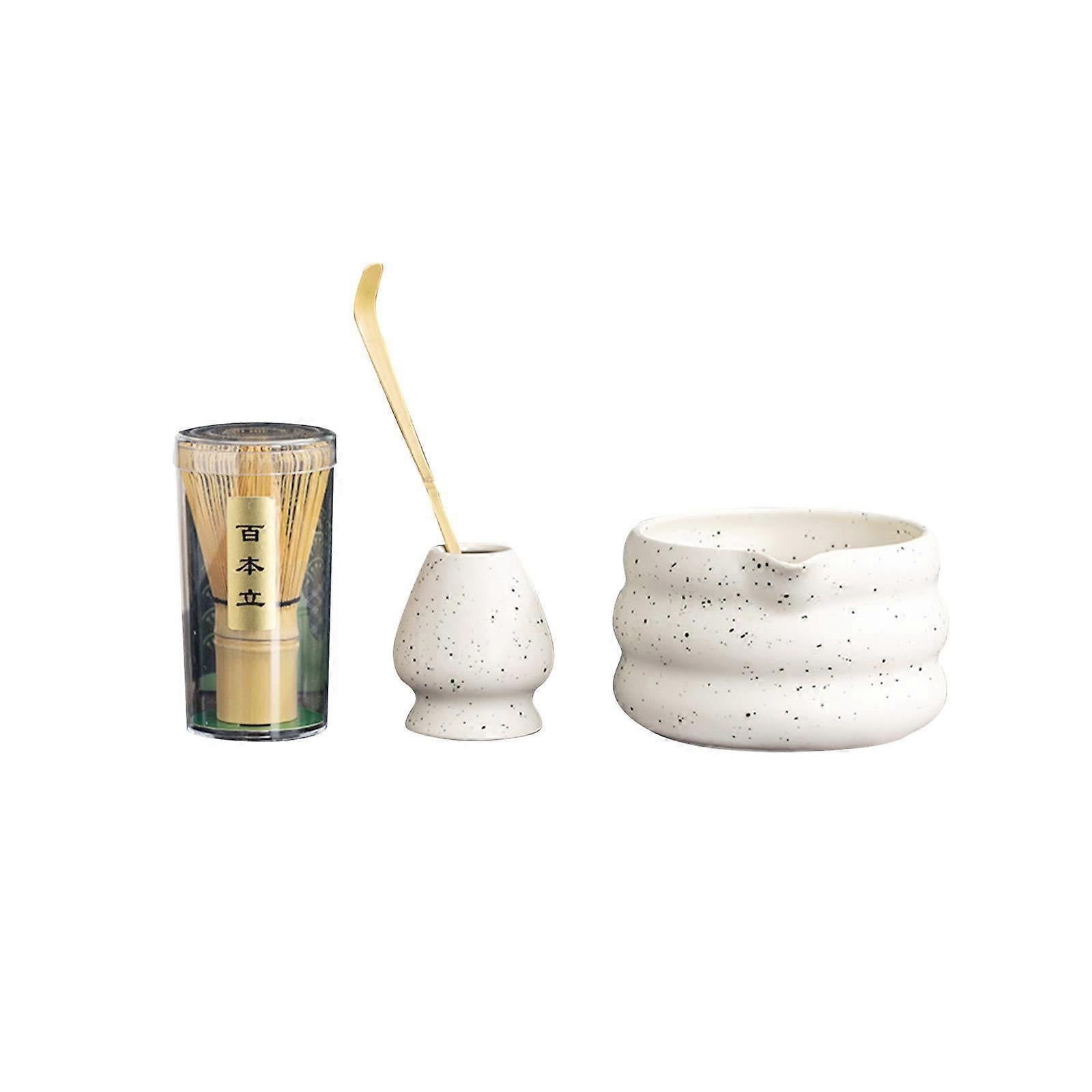 4pcs Matcha Whisk Set - Bamboo Whisk, Holder, Tea Making Tools for Matcha Lovers - Image 1