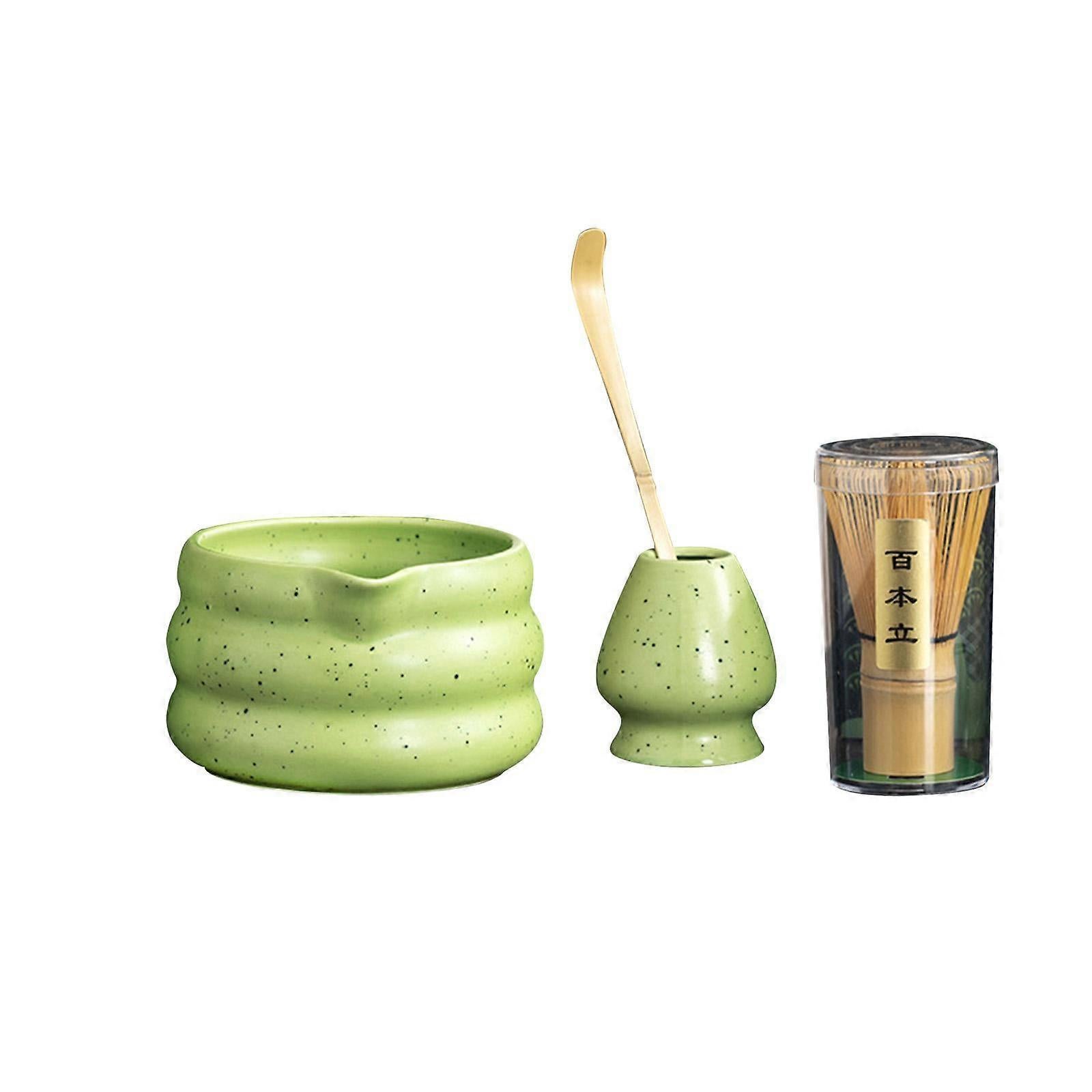 4pcs Matcha Whisk Set - Bamboo Whisk, Holder, Tea Making Tools for Matcha Lovers - Image 1
