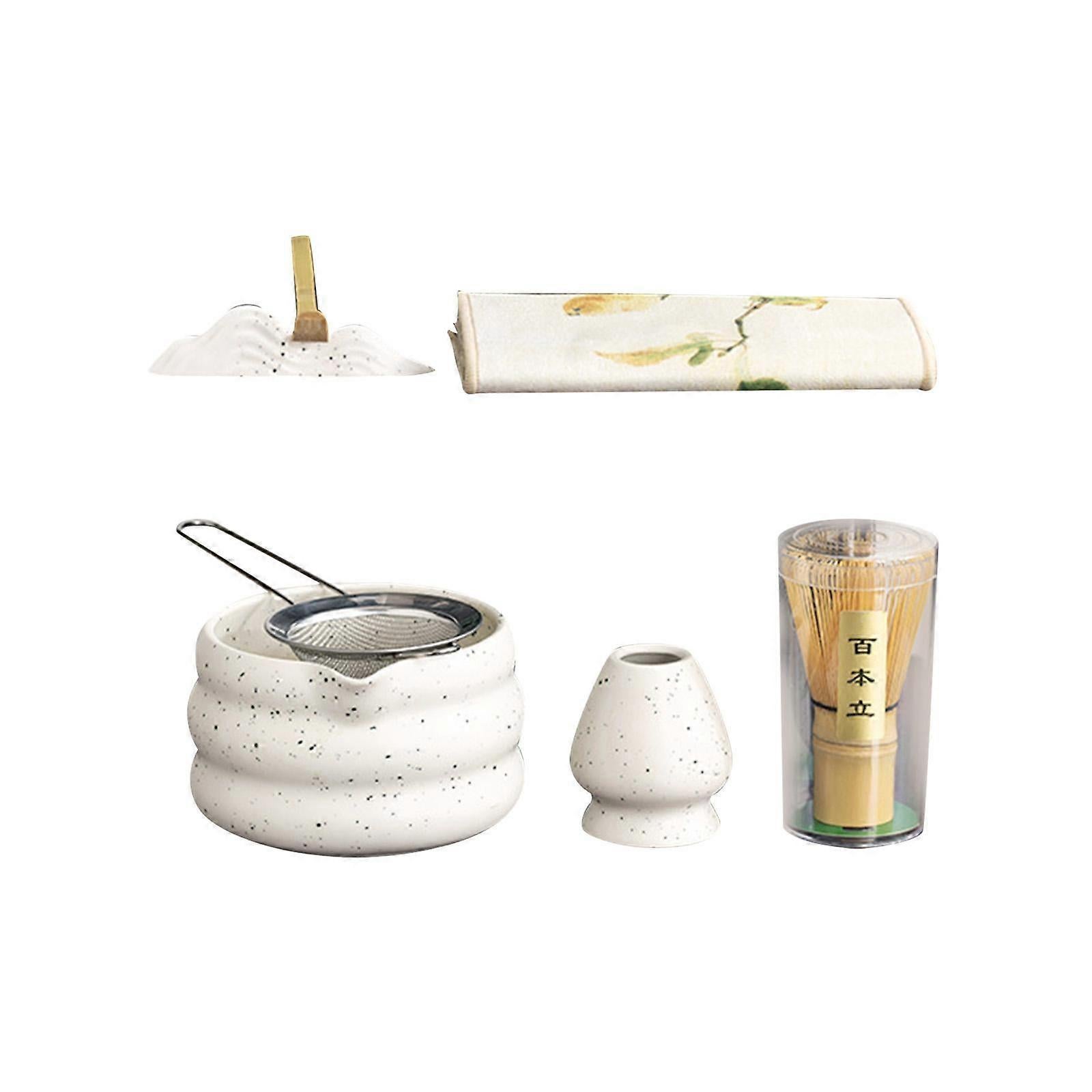 7pcs Matcha Whisk Set - Tea Making Kit with Bamboo Whisk, Scoop & Accessories - Image 1