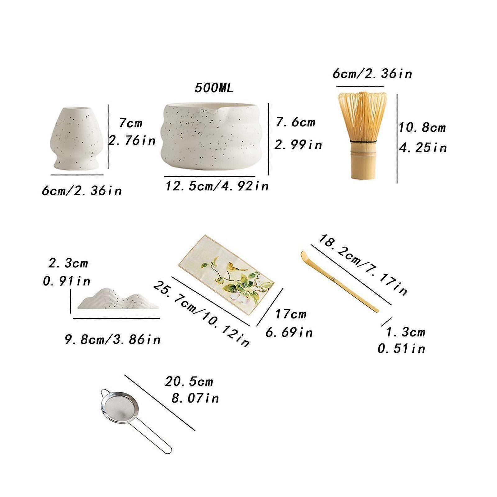 7pcs Matcha Whisk Set - Tea Making Kit with Bamboo Whisk, Scoop & Accessories - Image 2