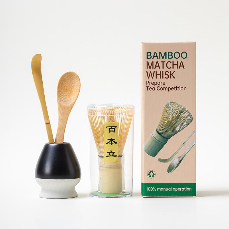 Practical Matcha Whisk Set - 1 Set with Whisk Holder for Matcha Tea Making - Image 1