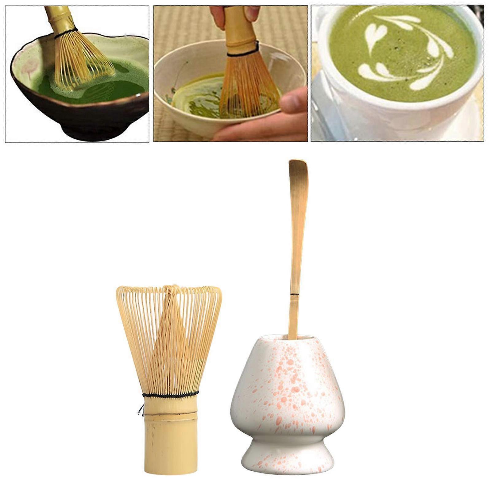 Matcha Whisk Ceremony Set (3pcs) - Whisk, Scoop, Tea Spoon & Bowl - Image 2