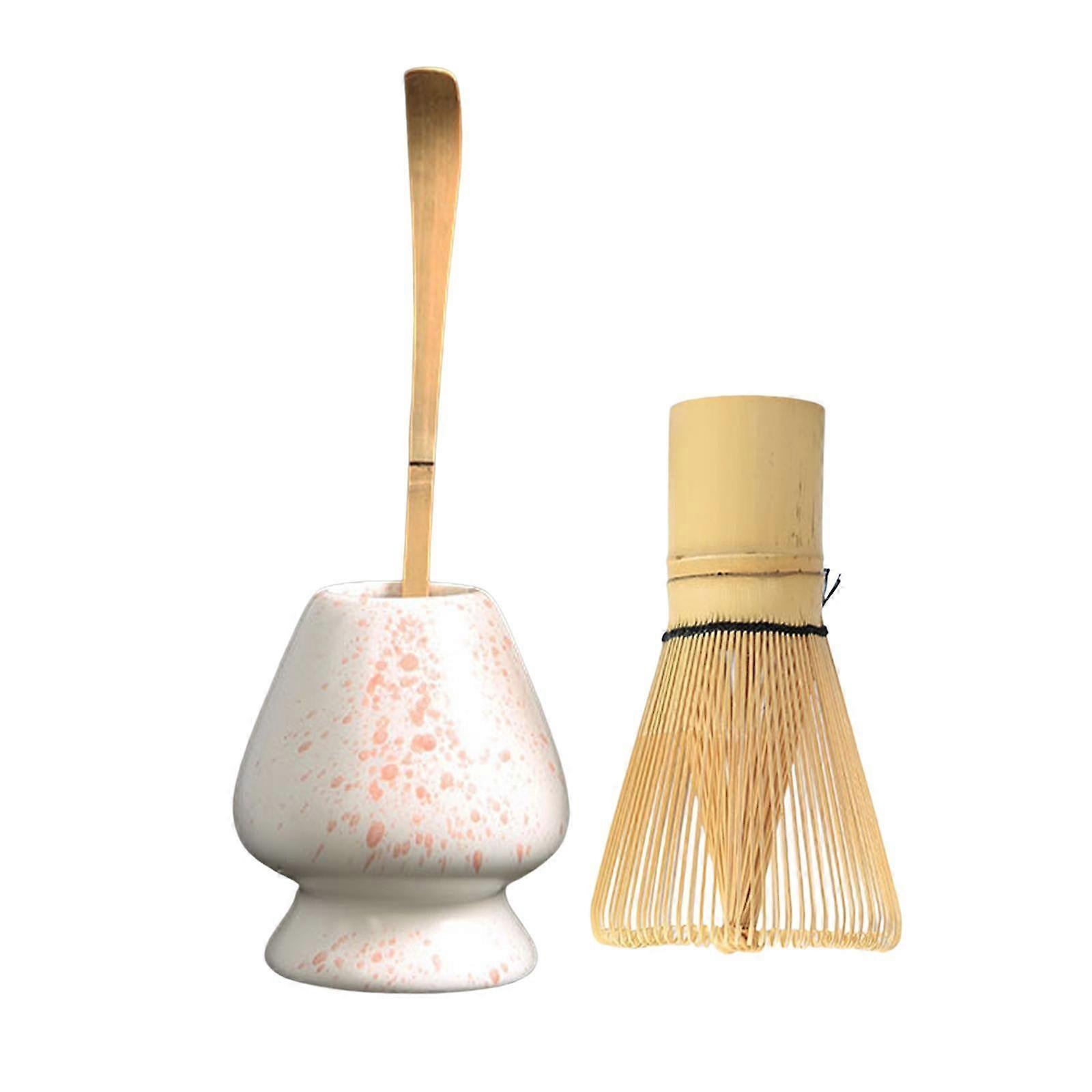 Matcha Whisk Ceremony Set (3pcs) - Whisk, Scoop, Tea Spoon & Bowl - Image 3