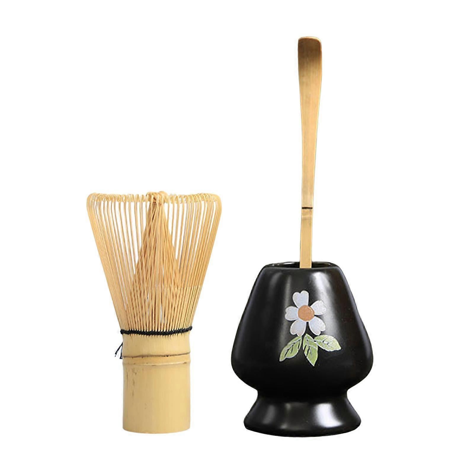 Matcha Whisk Ceremony Set (3pcs) - Whisk, Scoop, Tea Spoon & Bowl - Image 1