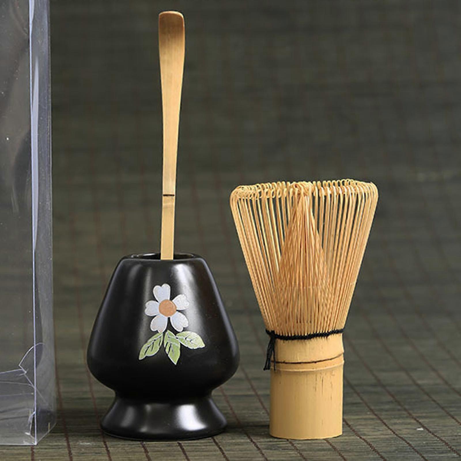 Matcha Whisk Ceremony Set (3pcs) - Whisk, Scoop, Tea Spoon & Bowl - Image 3