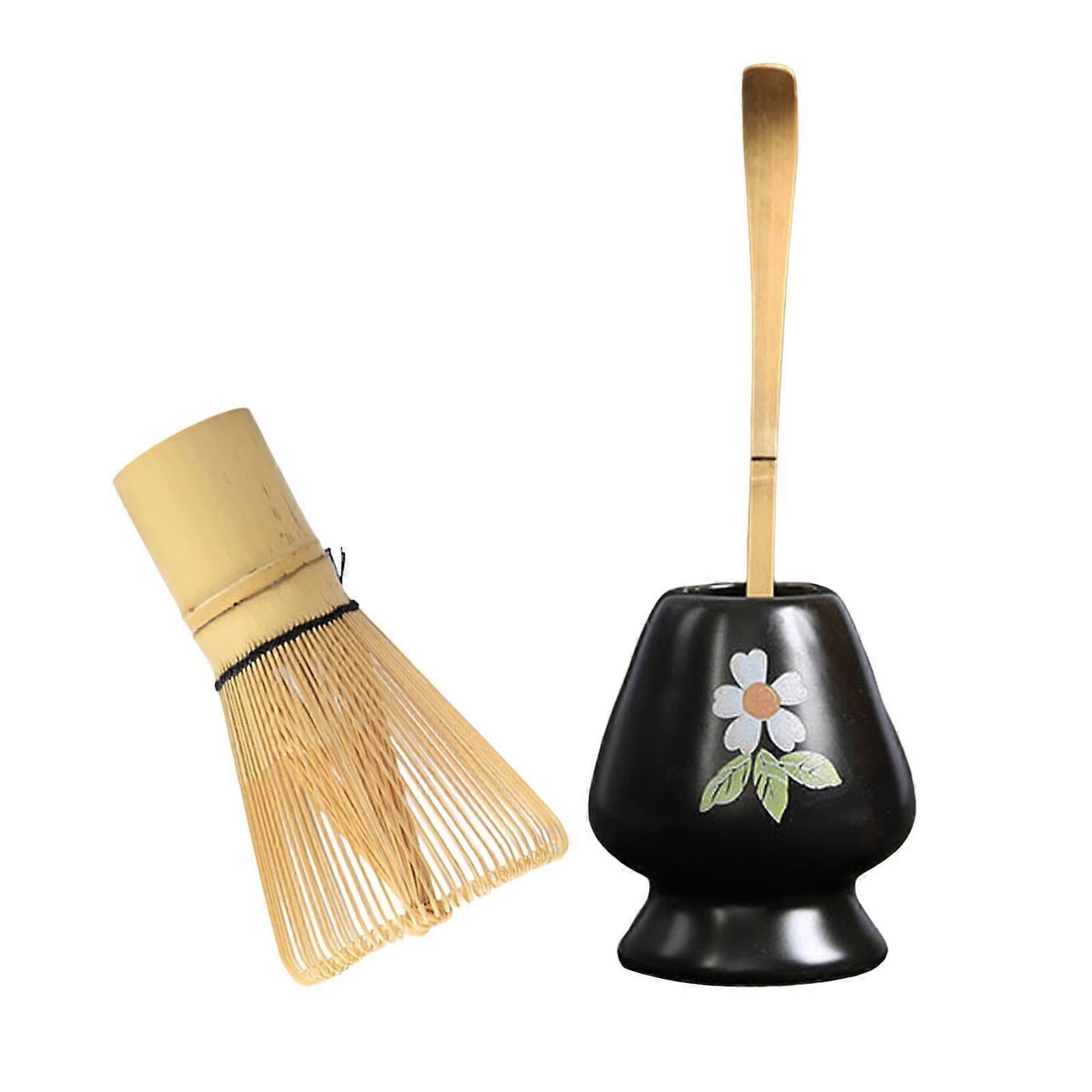 Matcha Whisk Ceremony Set (3pcs) - Whisk, Scoop, Tea Spoon & Bowl - Image 4