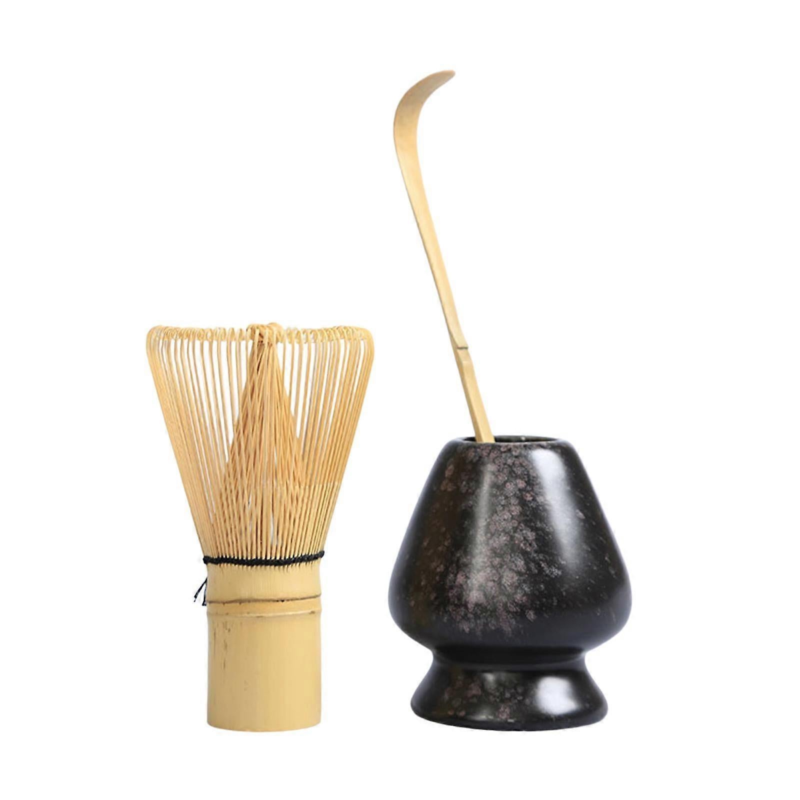 Matcha Whisk Ceremony Set (3pcs) - Whisk, Scoop, Tea Spoon & Bowl - Image 1