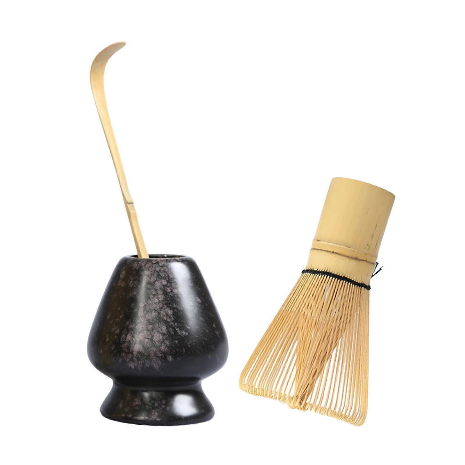 Matcha Whisk Ceremony Set (3pcs) - Whisk, Scoop, Tea Spoon & Bowl - Image 4