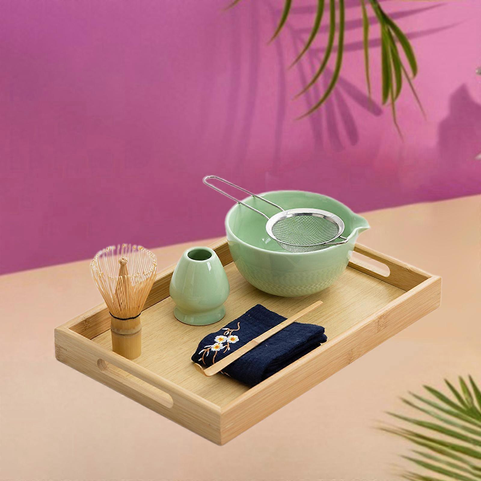 6pcs Matcha Whisk Set - Traditional Bowl, Teaspoon, Portable Sifter - Image 3