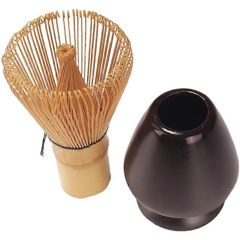Matcha Whisk Set - Bamboo Whisk and Holder for Traditional Matcha Tea Making - Image 1