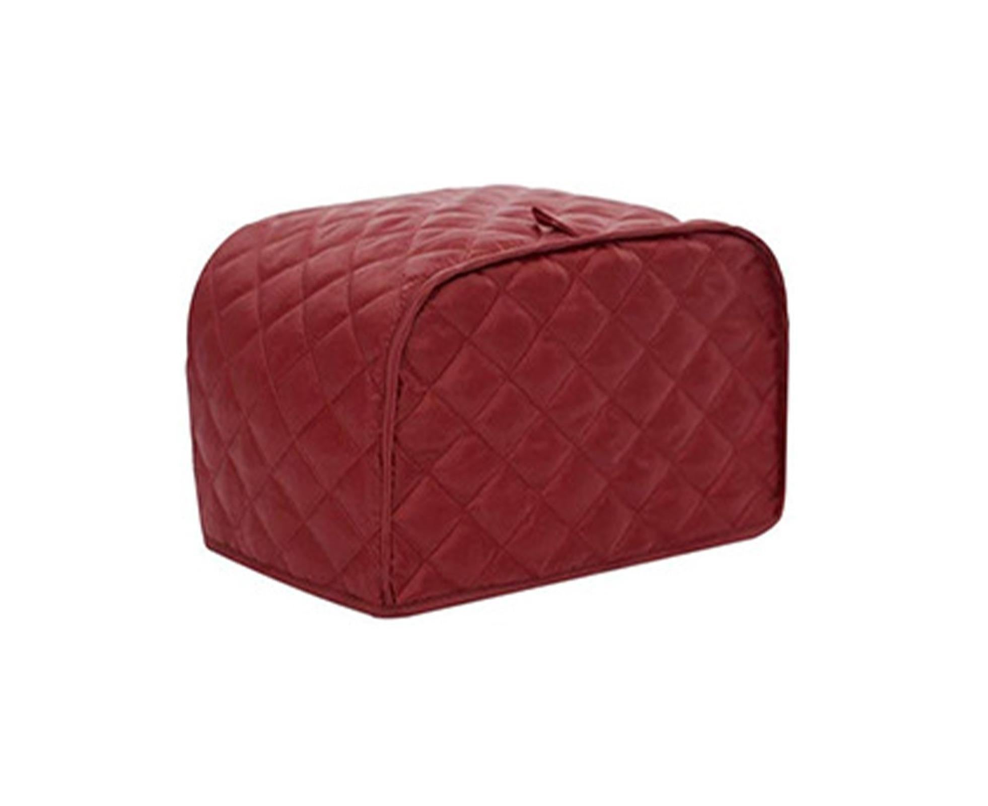 Toaster Cover Fine Stitching Poly Pongee Two Slice-Wine Red S - Image 3