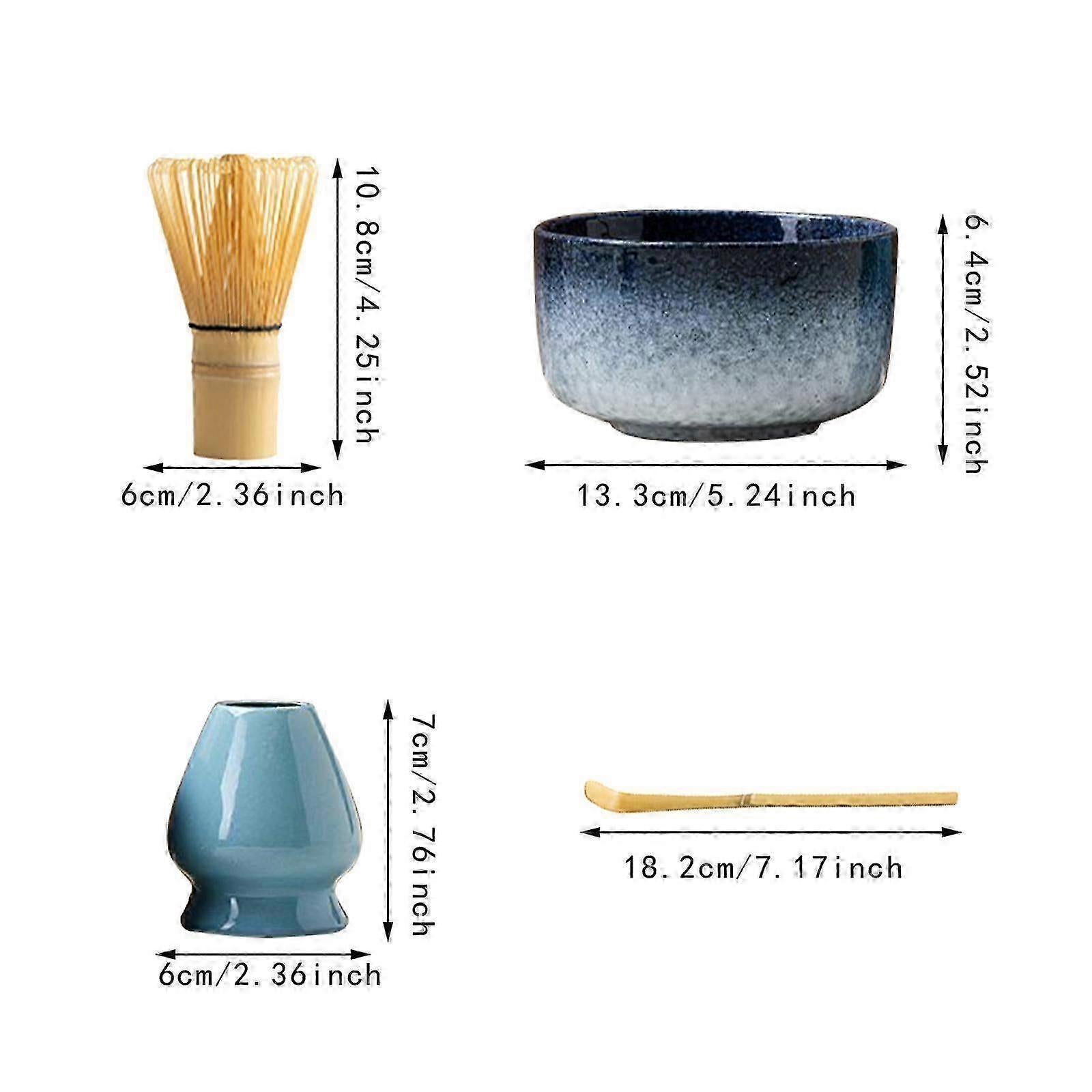 4pcs Matcha Ceremony Set - Bamboo Whisk, Traditional Utensils Kit for Gift/Home - Image 2