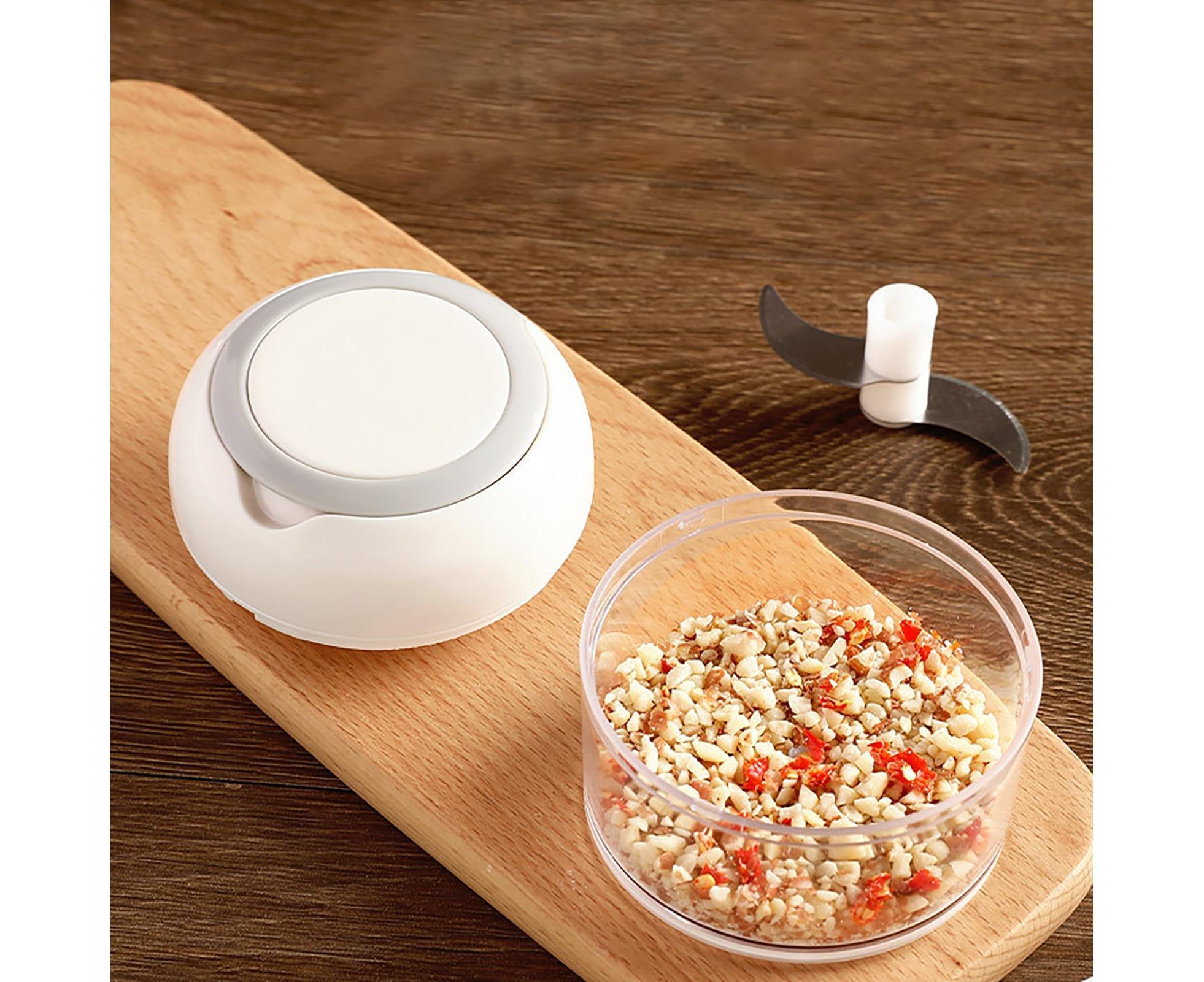 Effective Garlic Blender Multi-use PP Practical Food Grade Materials Garlic Chopper for Home-White - Image 3