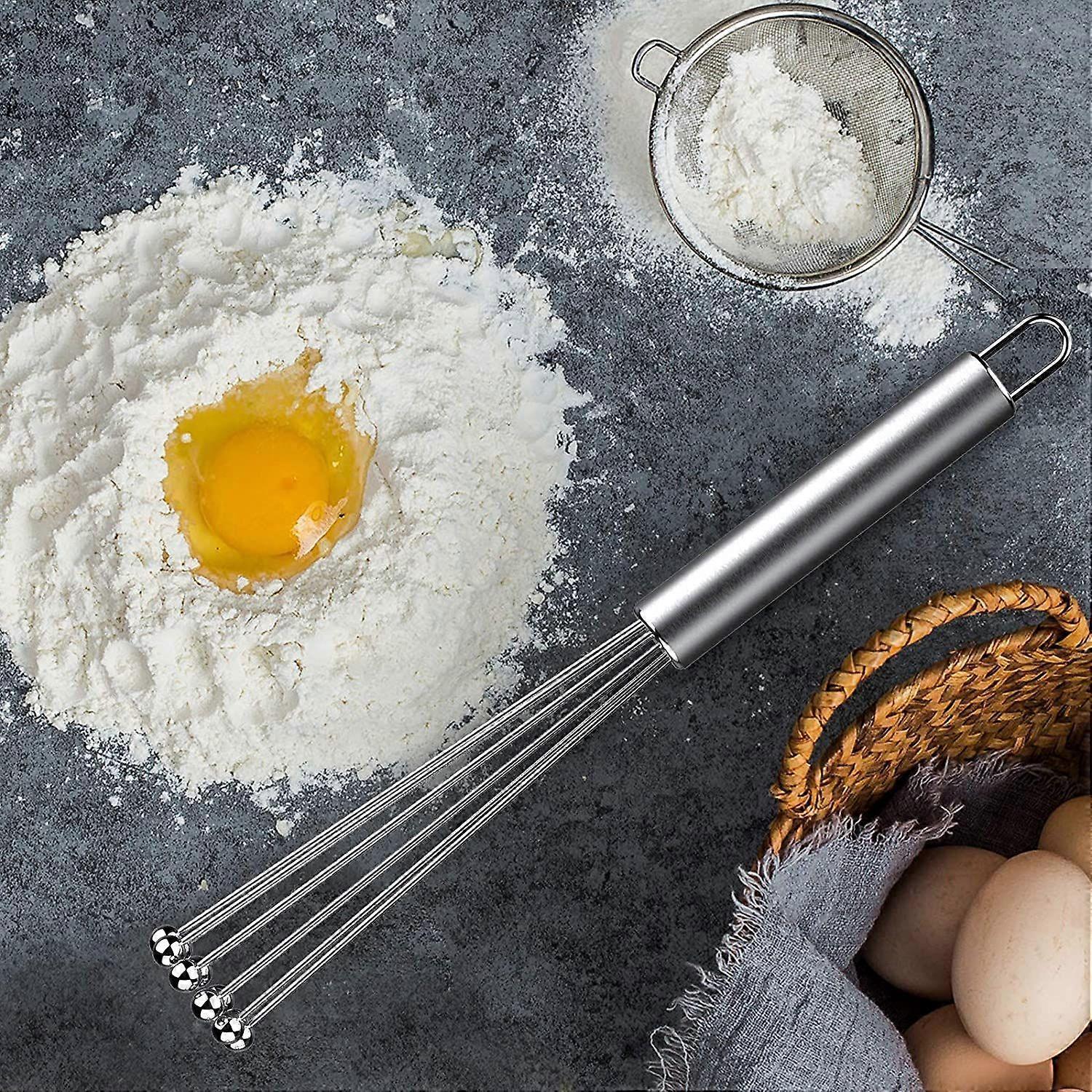 2pcs Stainless Steel Ball Whisk Set - Hand Whisks for Cooking and Mixing - Image 4