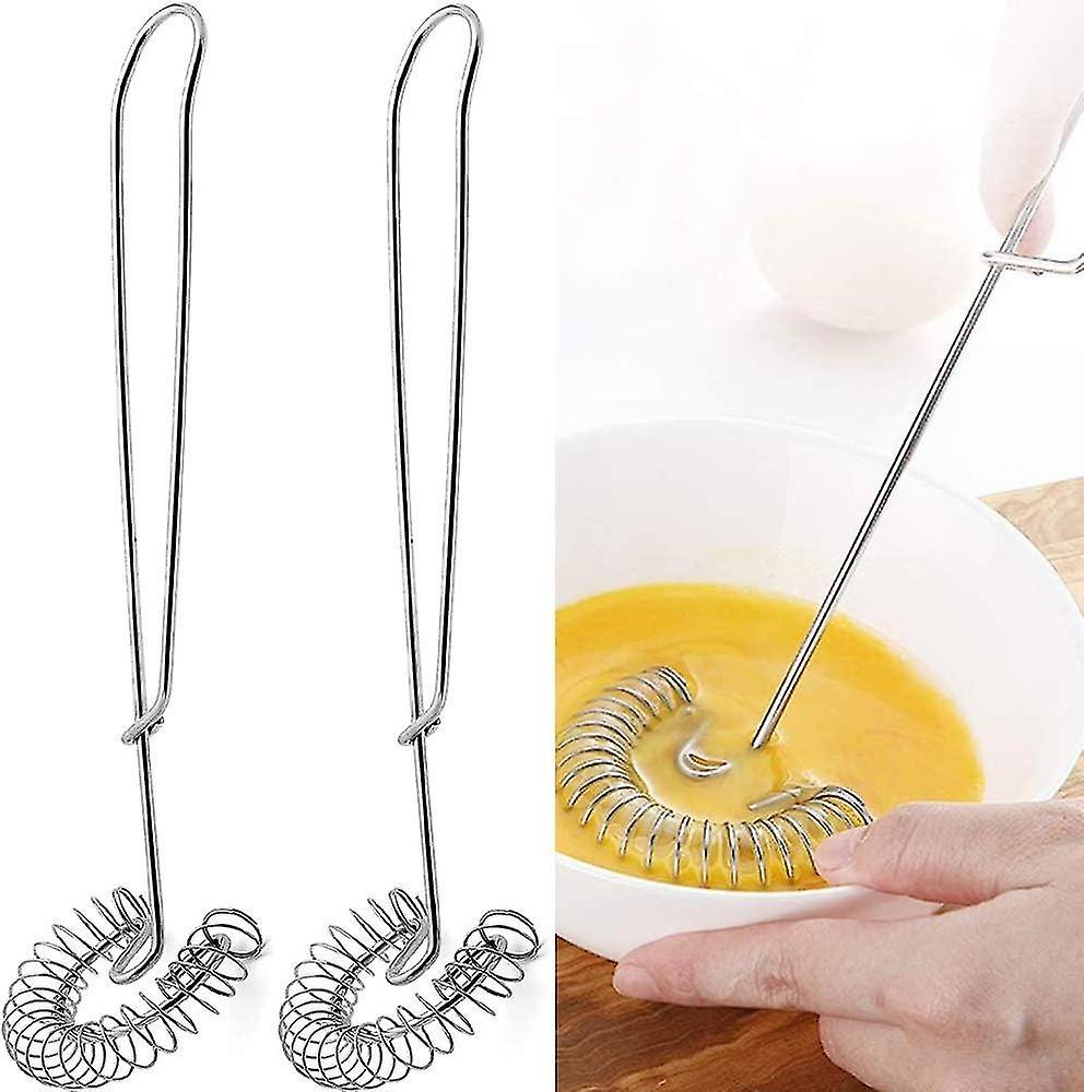 Magic Spiral Whisk Set - Stainless Steel Mixing and Whipping Tools (2pcs) - Image 2
