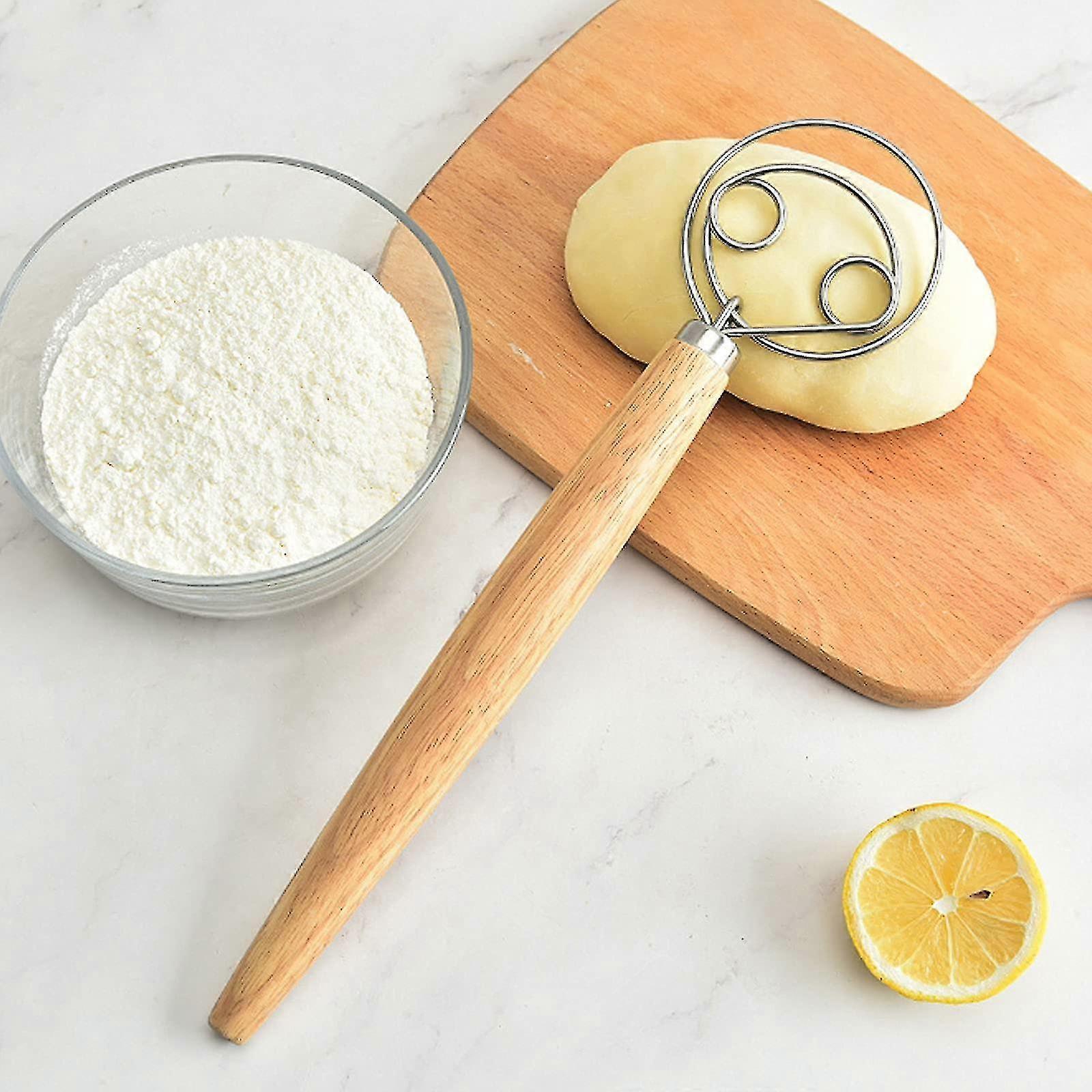 Set of 2 Bread Dough Whisks - Danish Dough Mixer Hand Stirrer - Image 5