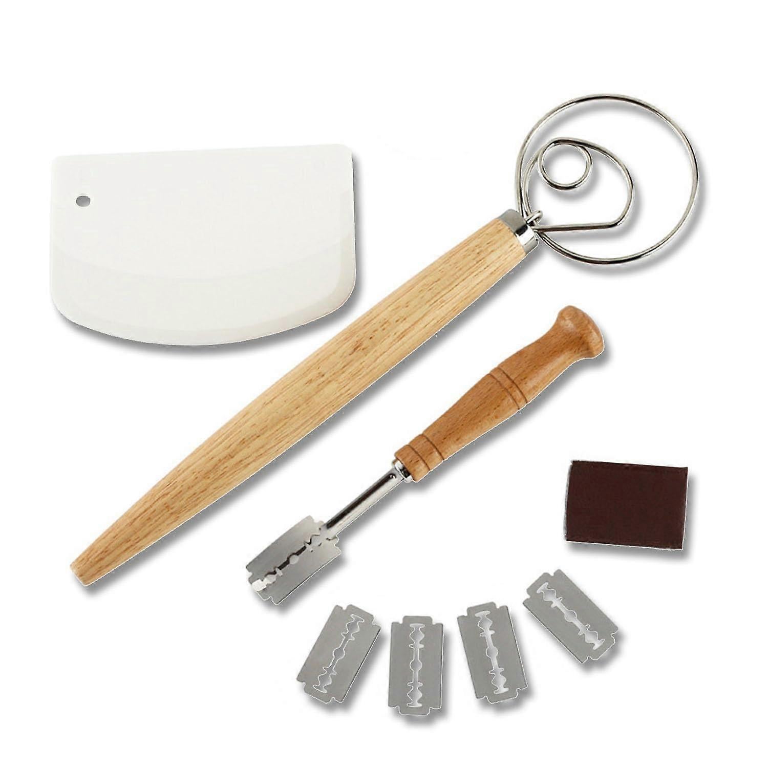 Dough Whisk Set of 3 - Handcrafted Dough Mixing Tools - Image 1