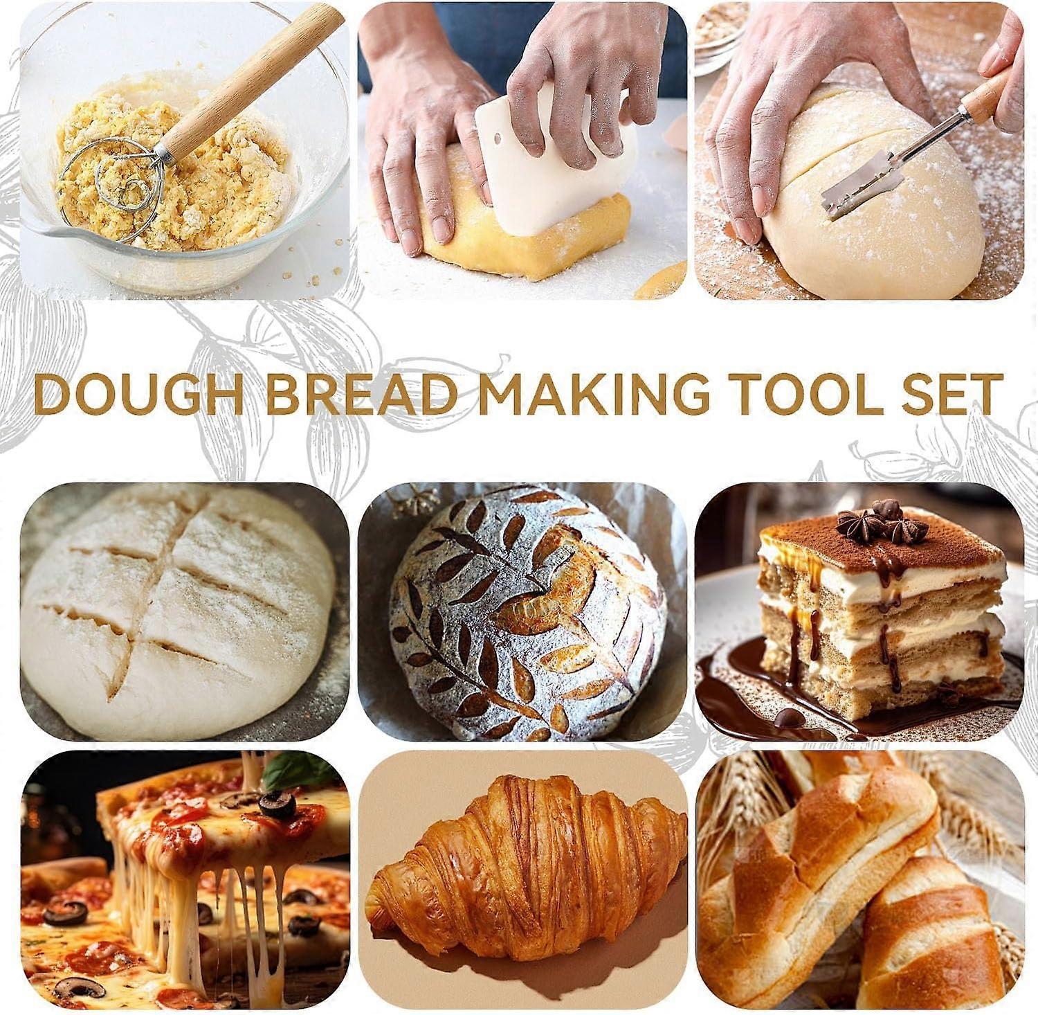 Dough Whisk Set of 3 - Handcrafted Dough Mixing Tools - Image 5