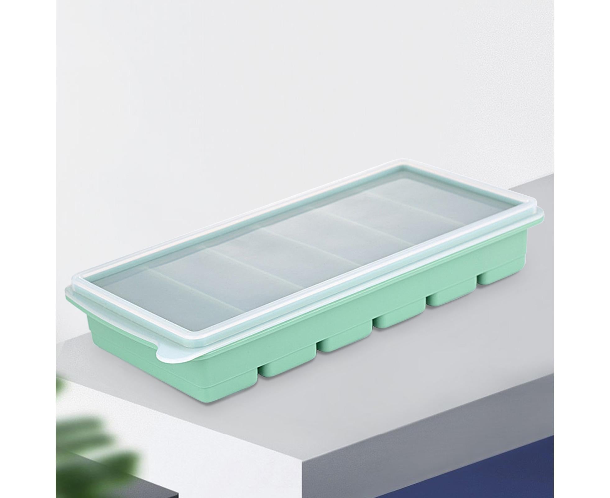 Ice Tray Stretchy 6 Cavities Silicone Low Temperature Resistance Ice Cube Mold Kitchen -Cyan - Image 2