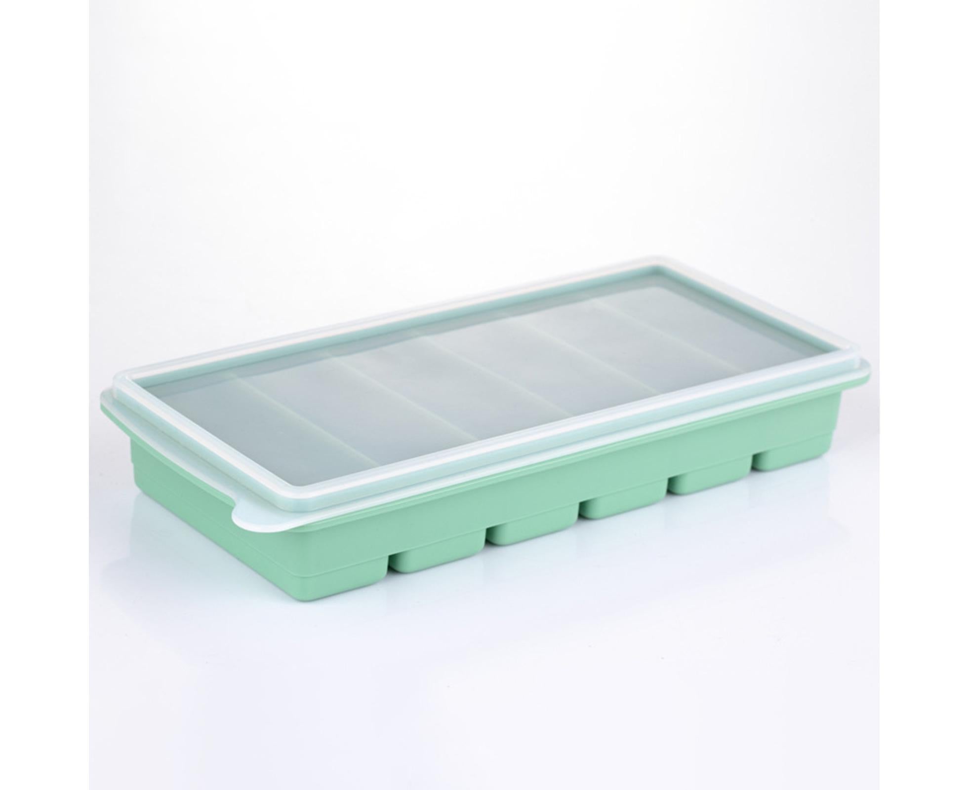 Ice Tray Stretchy 6 Cavities Silicone Low Temperature Resistance Ice Cube Mold Kitchen -Cyan - Image 4