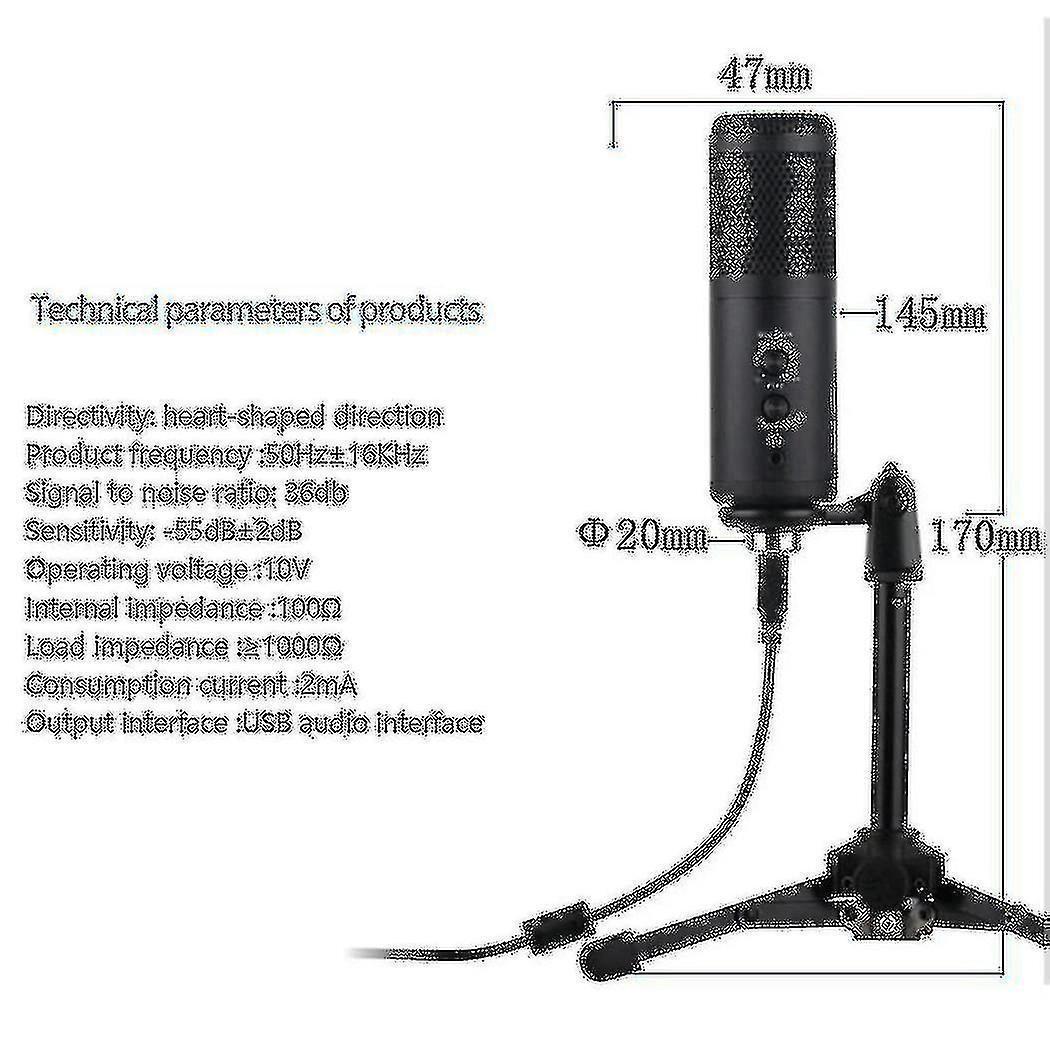 Professional USB Condenser Microphone - Studio Grade Recording Mic - Image 3