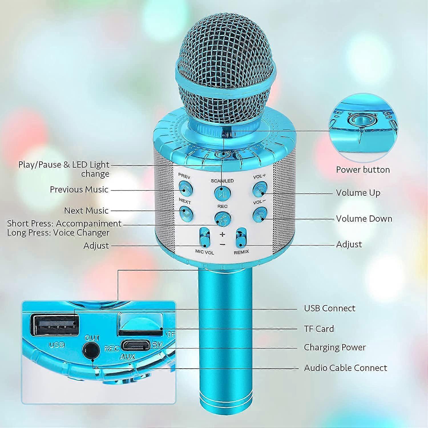 Portable Wireless Handheld Karaoke Microphone - babies Microphone - Image 3