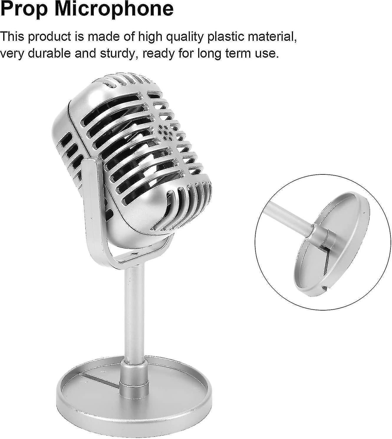 Plastic Fake Microphone Prop - Realistic Mic for Filming or Party Use - Image 4