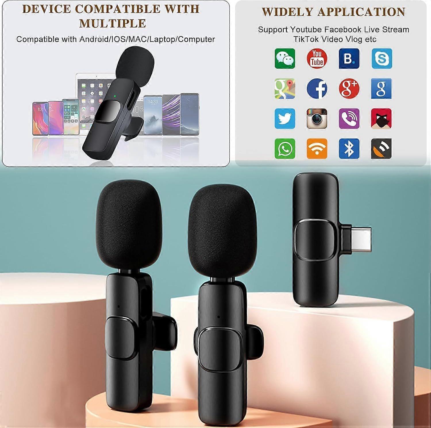 K8 Wireless Lavalier Microphone - Clip-on Mini Mic for Streaming or Interviews - Image 4